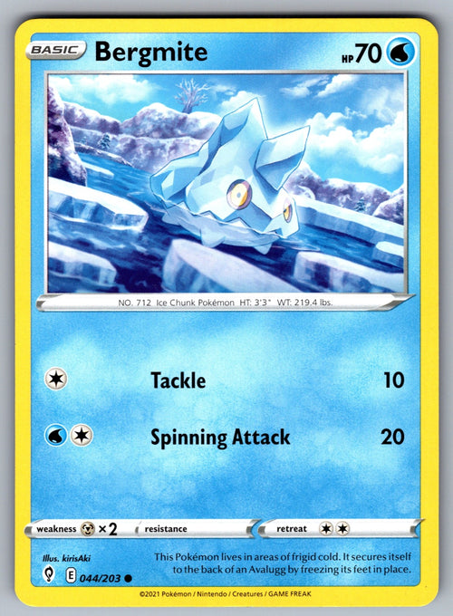 Bergmite Common SWSH07: Evolving Skies 044/203 NM 2021