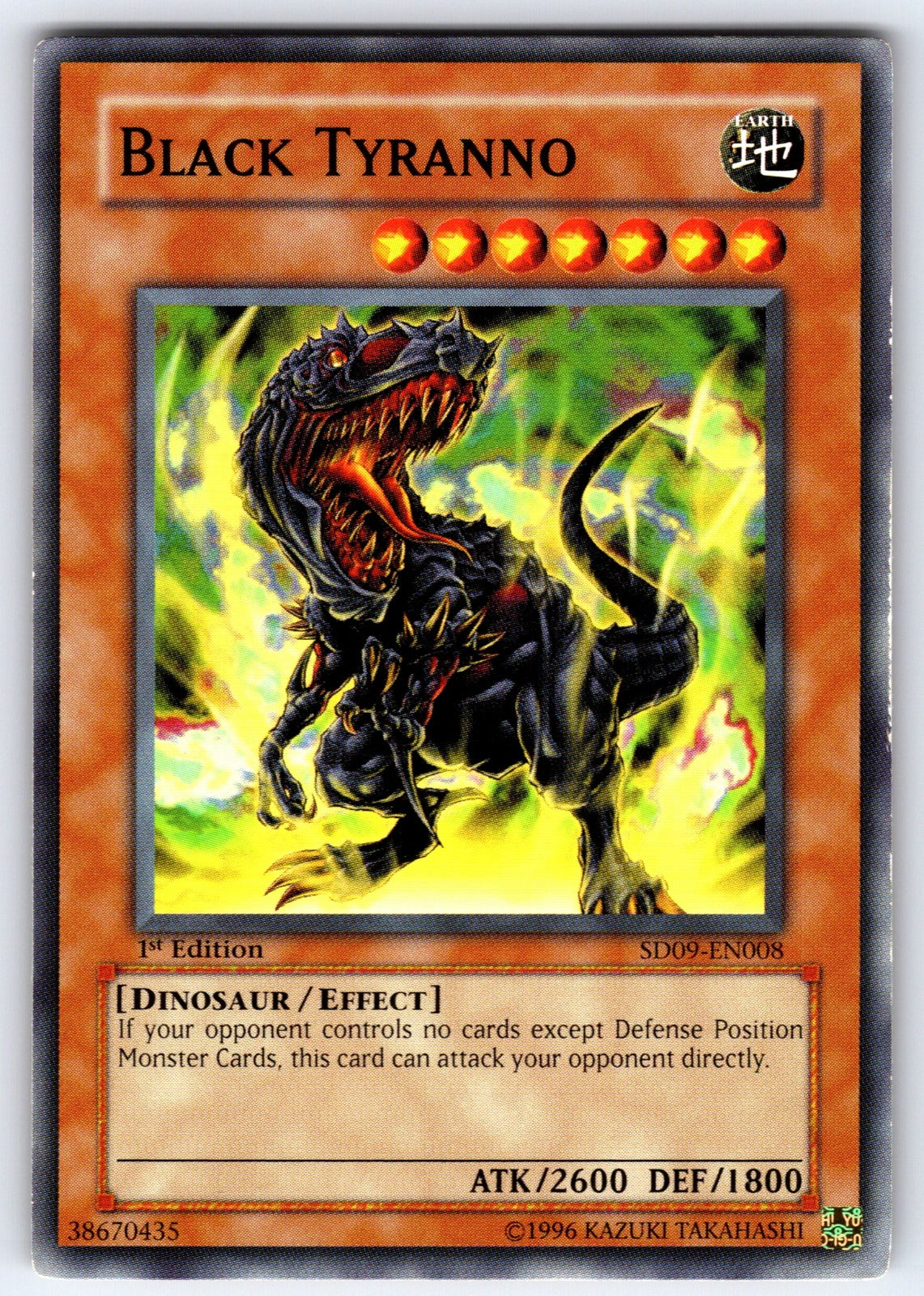 Black Tyranno 1st Edition Common Structure Deck: Dinosaur's Rage SD09-EN008 LP 2