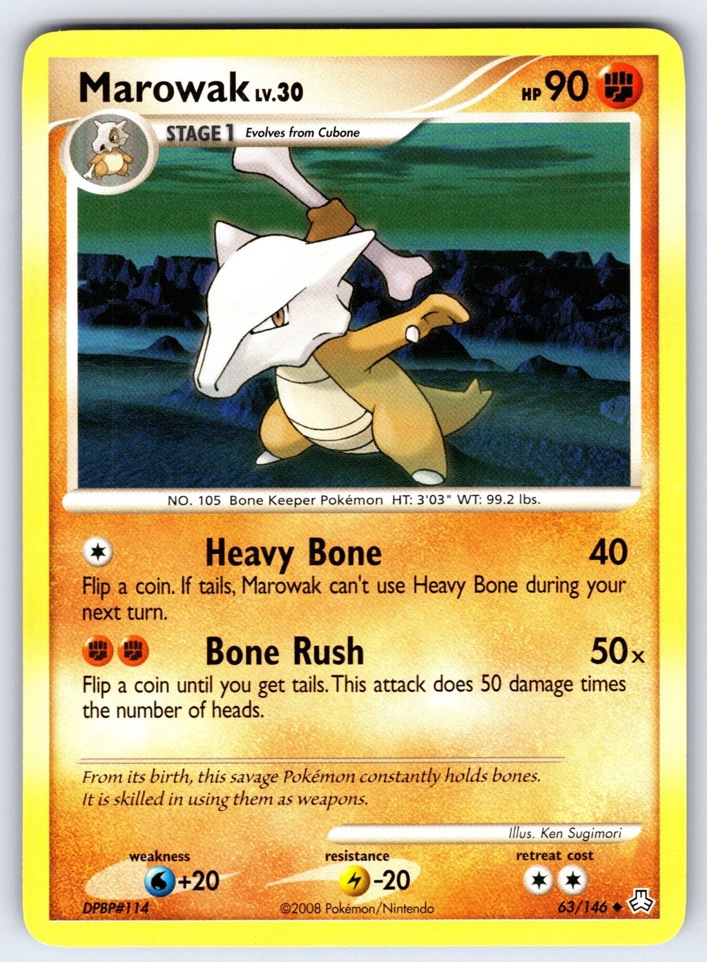 Marowak Uncommon Legends Awakened 63/146 LP 2008