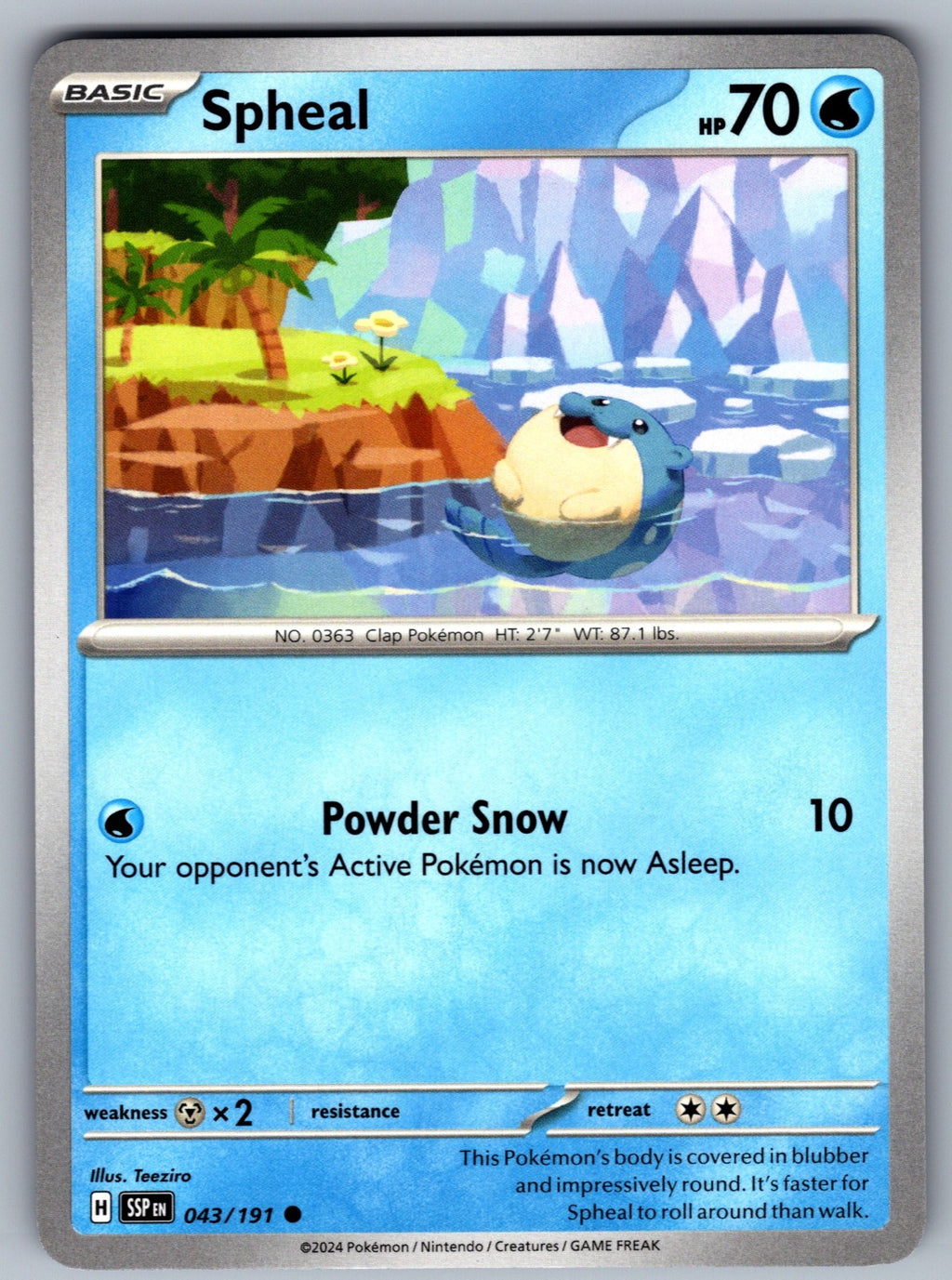 Spheal Common SV08: Surging Sparks 043/191 NM 2024