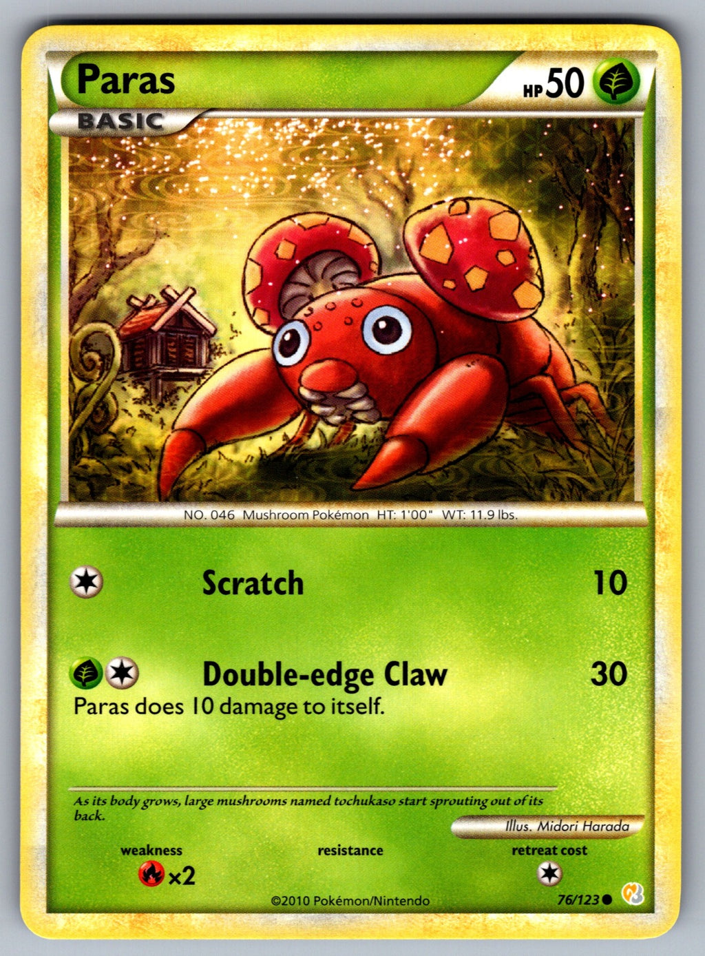 Paras Common HeartGold SoulSilver 76/123 LP 2010