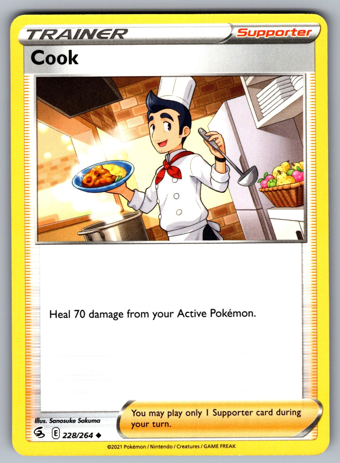 Cook Uncommon SWSH08: Fusion Strike 228/264 NM 2021
