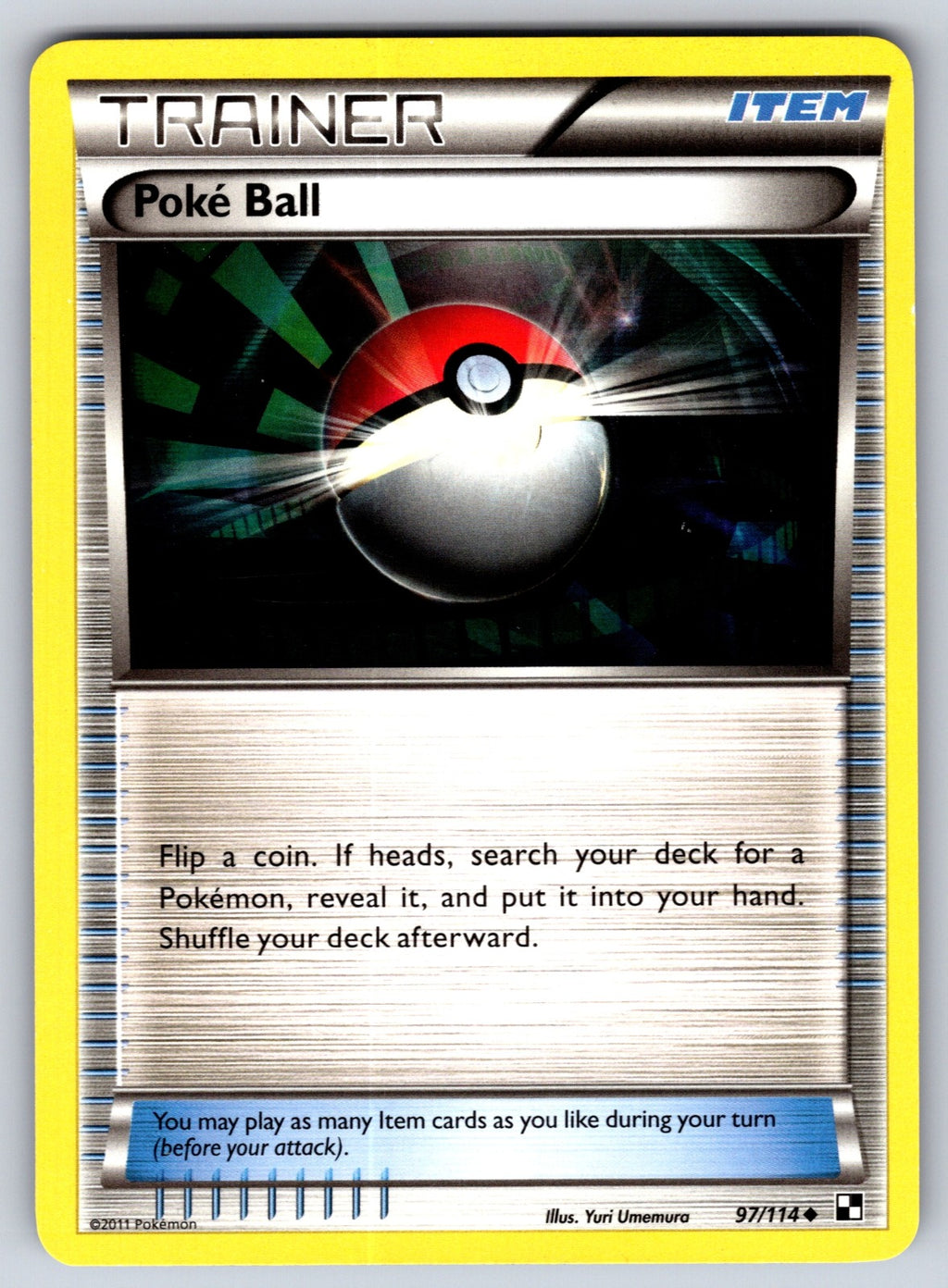 Poke Ball Uncommon Black and White 97/114 LP 2011