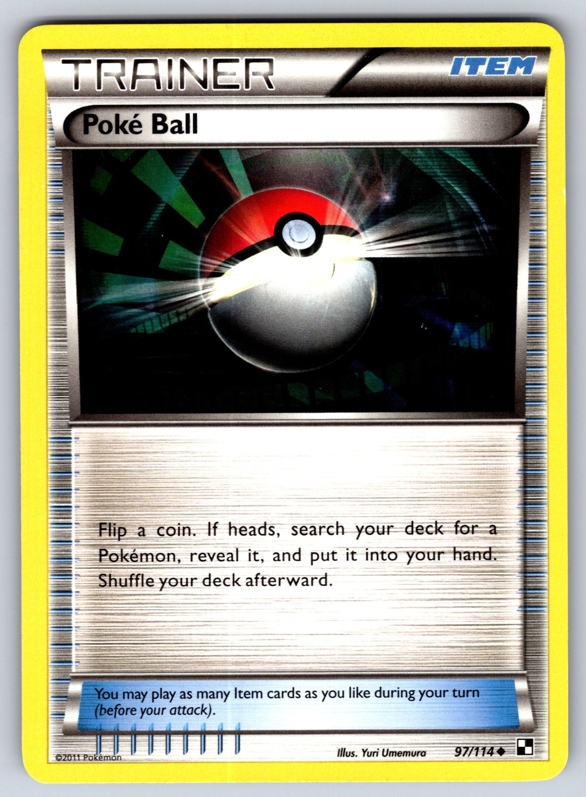 Poke Ball Uncommon Black and White 97/114 LP 2011