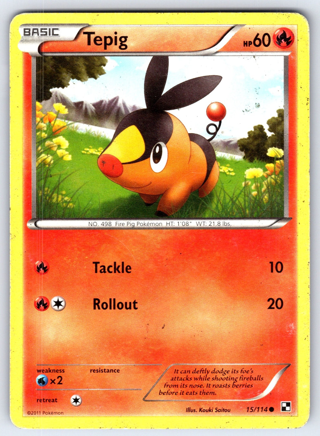 Tepig (15) Common Black and White 15/114 HP 2011
