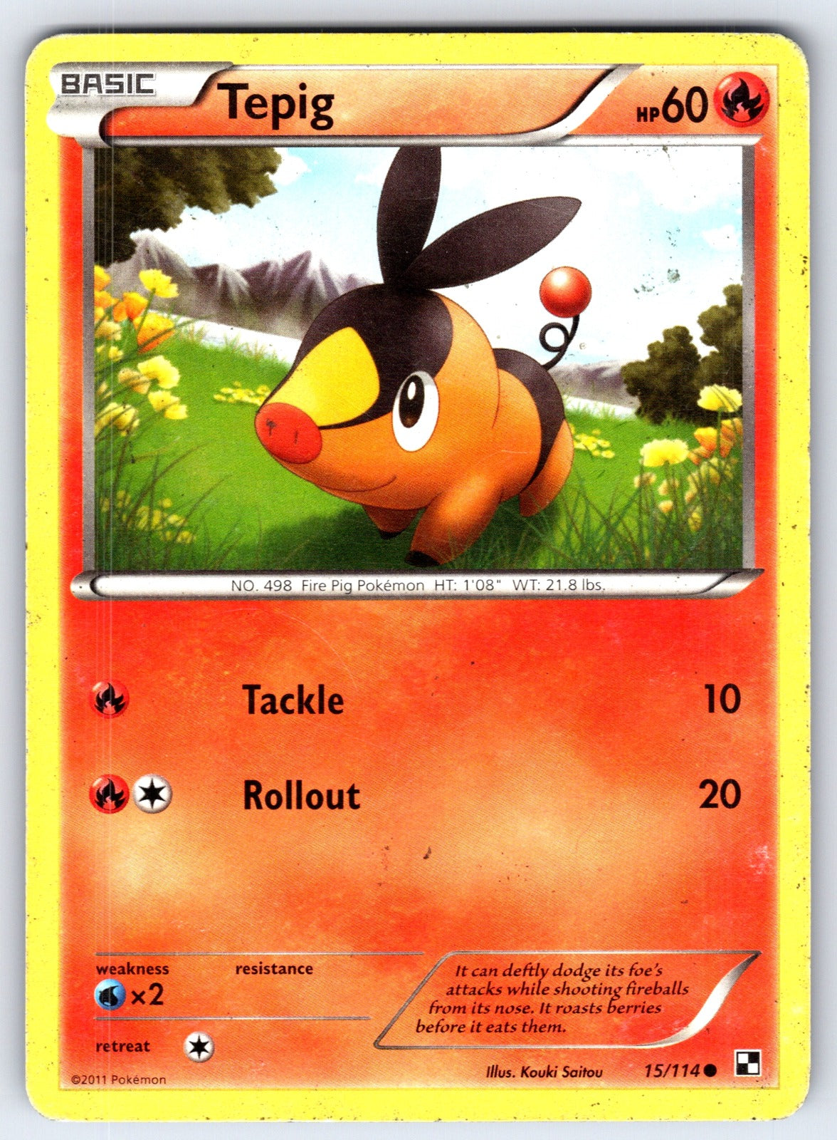 Tepig (15) Common Black and White 15/114 HP 2011