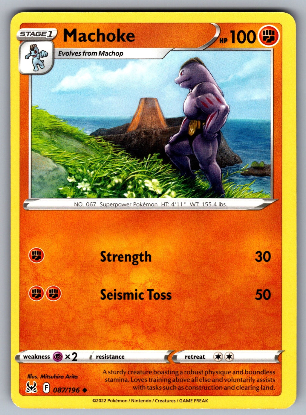 Machoke Uncommon SWSH11: Lost Origin 087/196 NM 2022