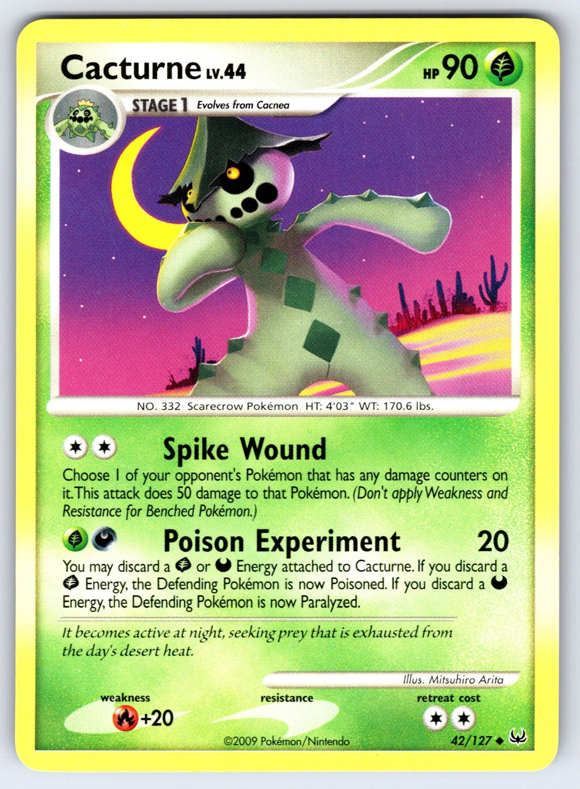 Cacturne Uncommon Platinum 42/127 LP 2009