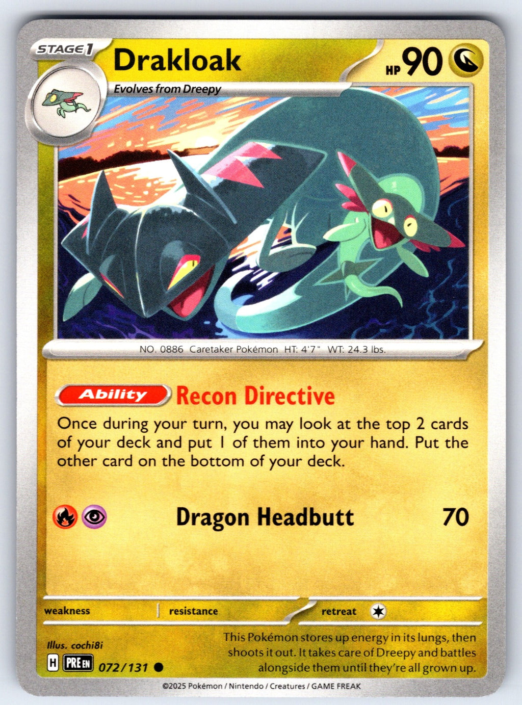 Drakloak Common SV: Prismatic Evolutions 072/131 NM 2025