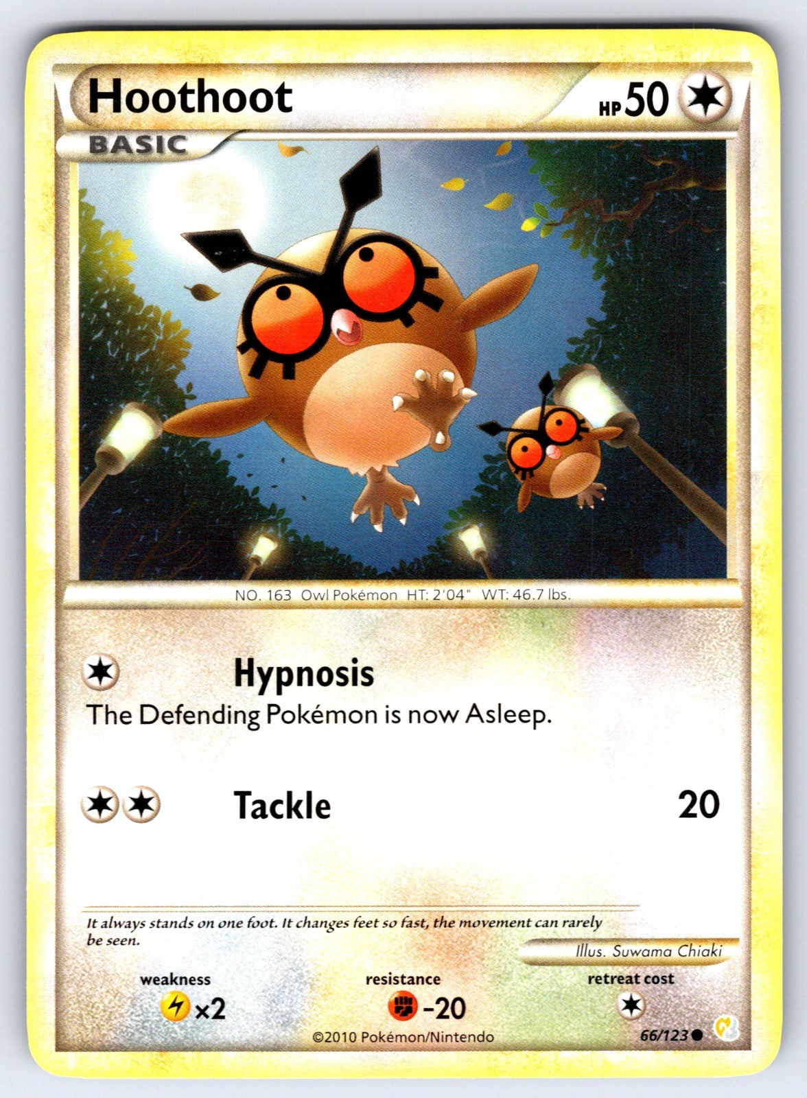 Hoothoot Common HeartGold SoulSilver 66/123 LP 2010