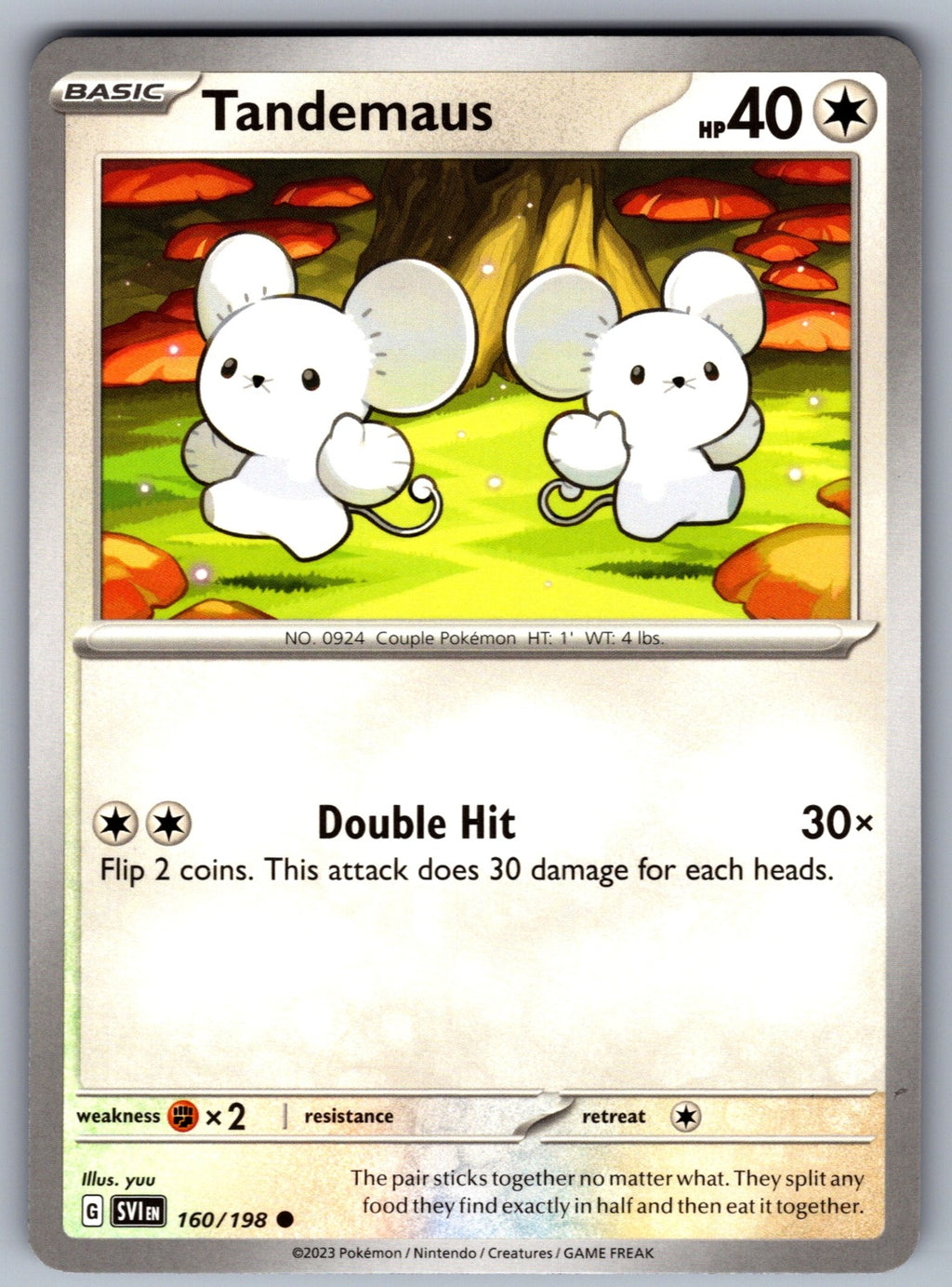 Tandemaus Common SV01: Scarlet & Violet Base Set 160/198 NM 2023
