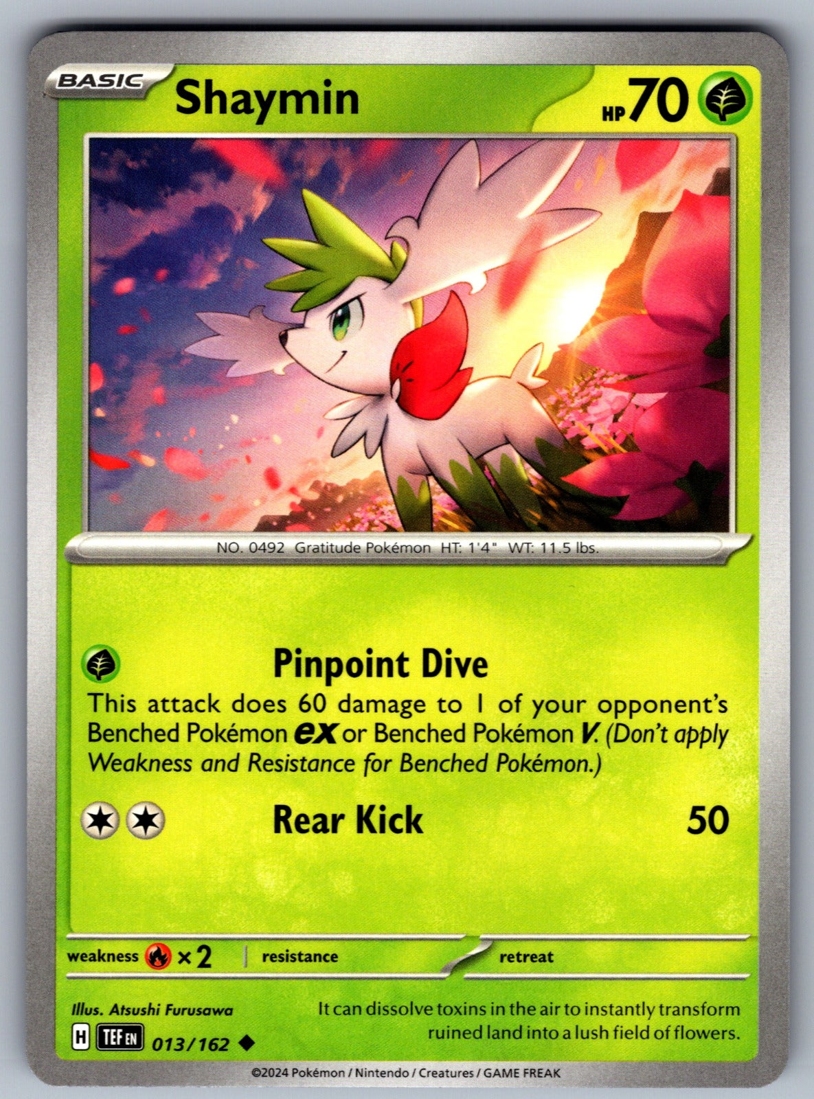 Shaymin Uncommon SV05: Temporal Forces 013/162 NM 2024