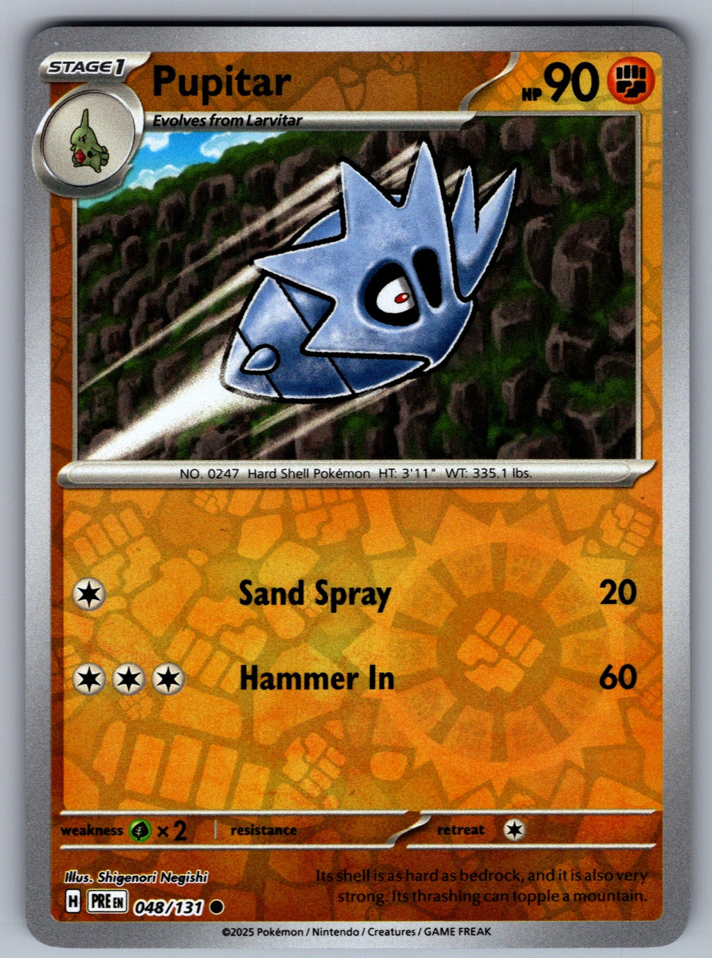Pupitar Reverse Holo Common SV: Prismatic Evolutions 048/131 NM 2025