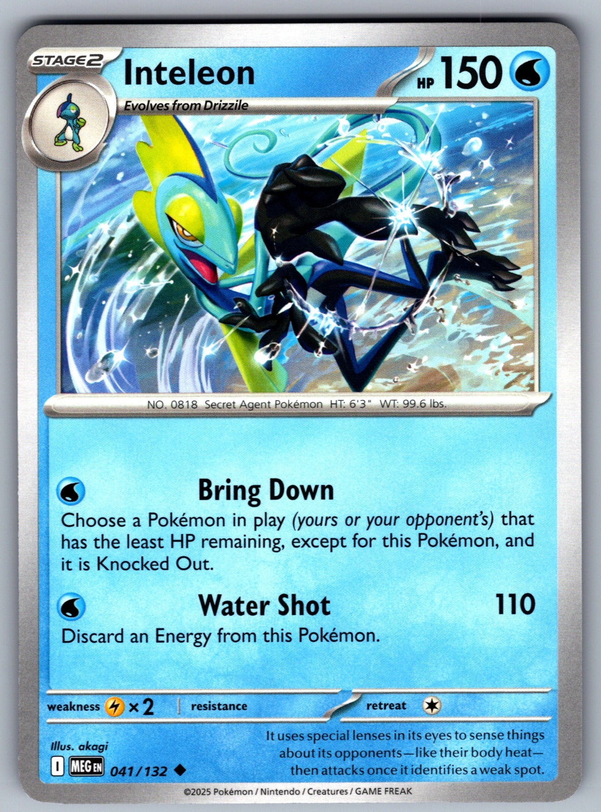 Inteleon Uncommon ME01: Mega Evolution 041/132 NM 2025