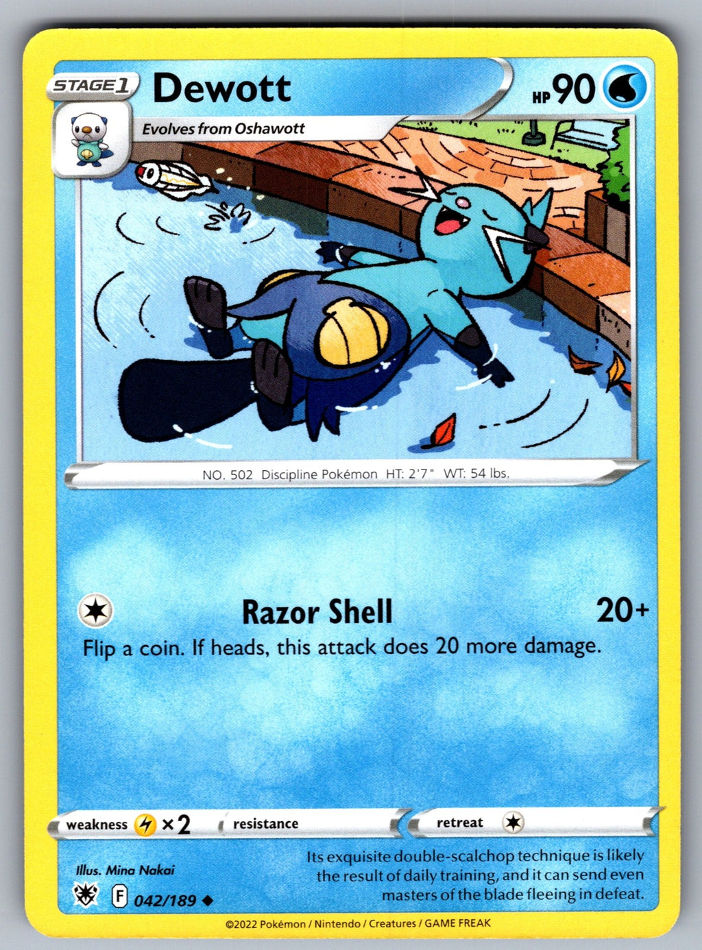 Dewott Uncommon SWSH10: Astral Radiance 042/189 NM 2022