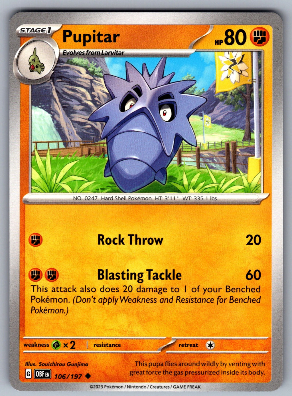 Pupitar Uncommon SV03: Obsidian Flames 106/197 NM 2023