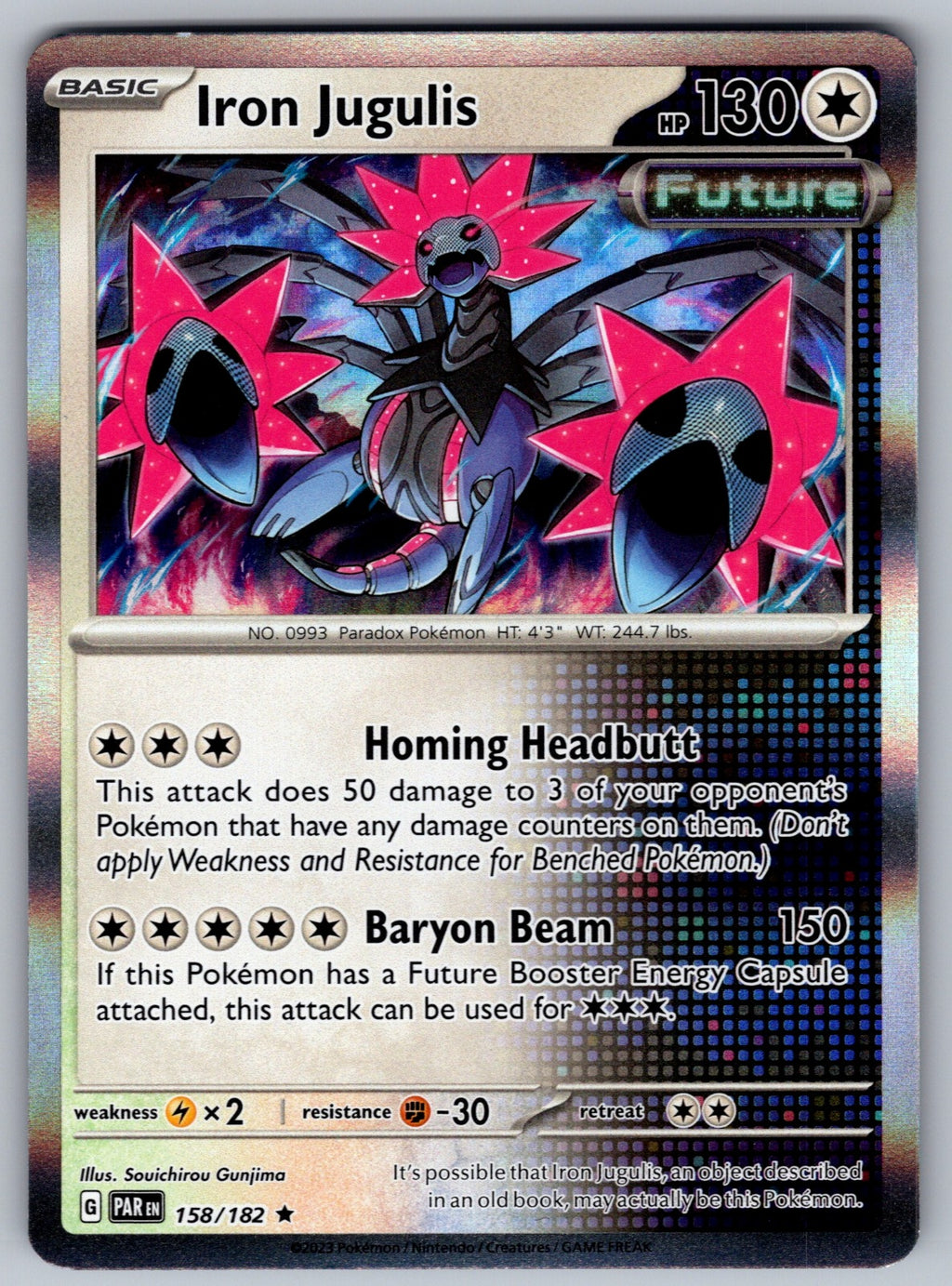 Iron Jugulis Holo Rare SV04: Paradox Rift 158/182 NM 2023