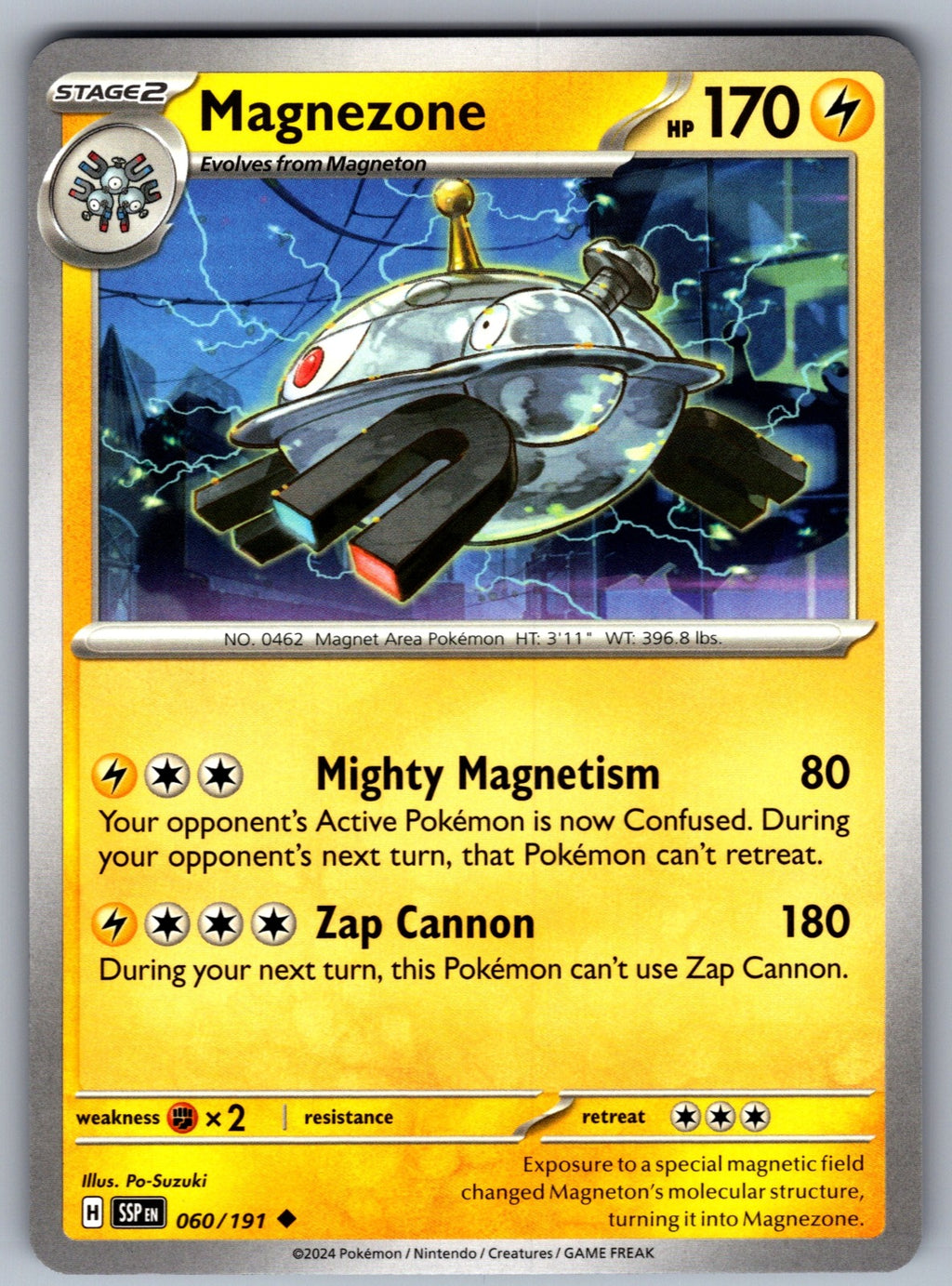 Magnezone Uncommon SV08: Surging Sparks 060/191 NM 2024
