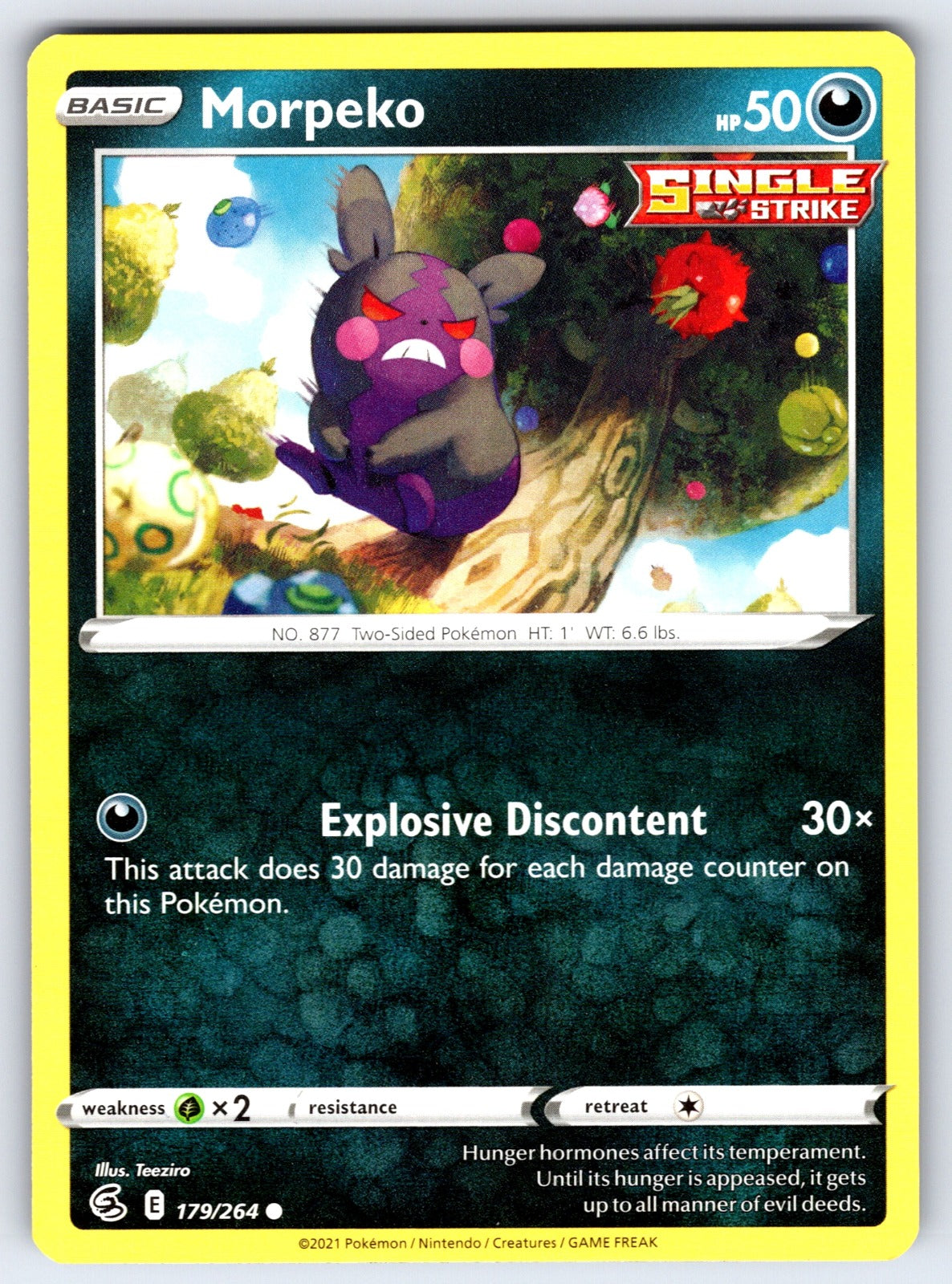 Morpeko (179) Common SWSH08: Fusion Strike 179/264 NM 2021