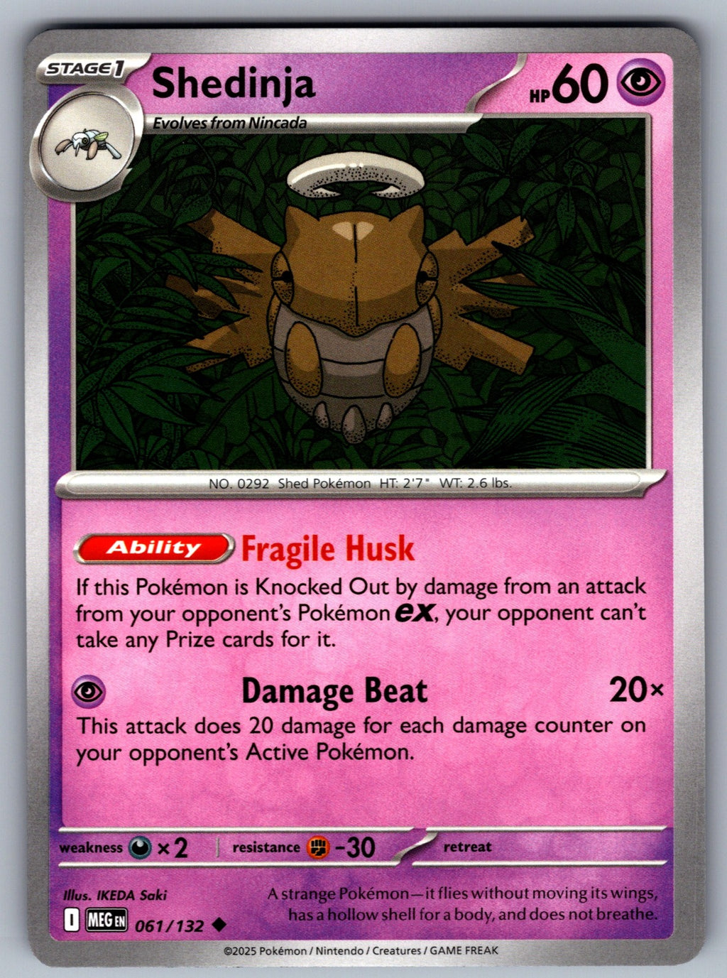 Shedinja Uncommon ME01: Mega Evolution 061/132 NM 2025