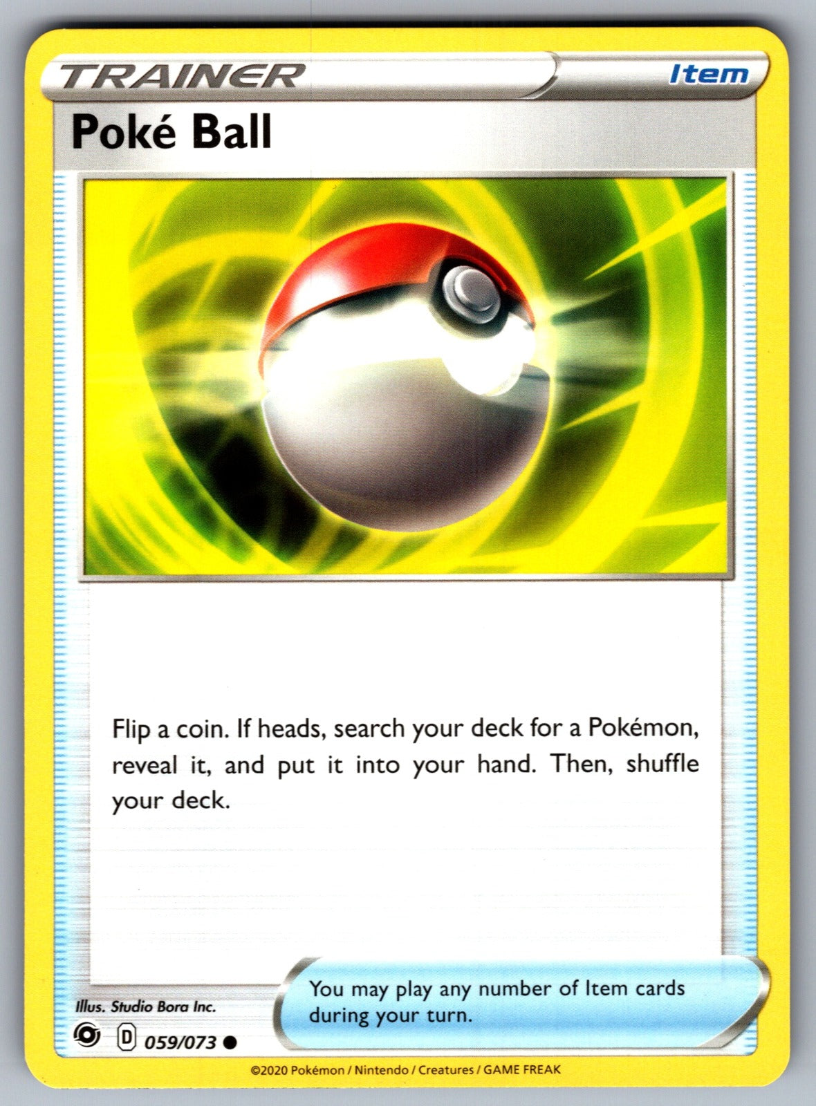 Poke Ball Common Champion's Path 59/73 NM 2020