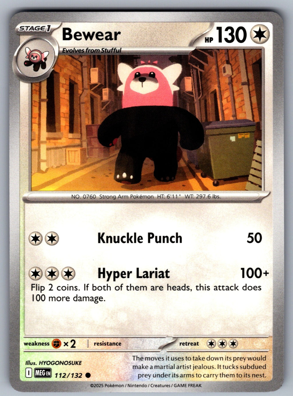 Bewear Common ME01: Mega Evolution 112/132 NM 2025