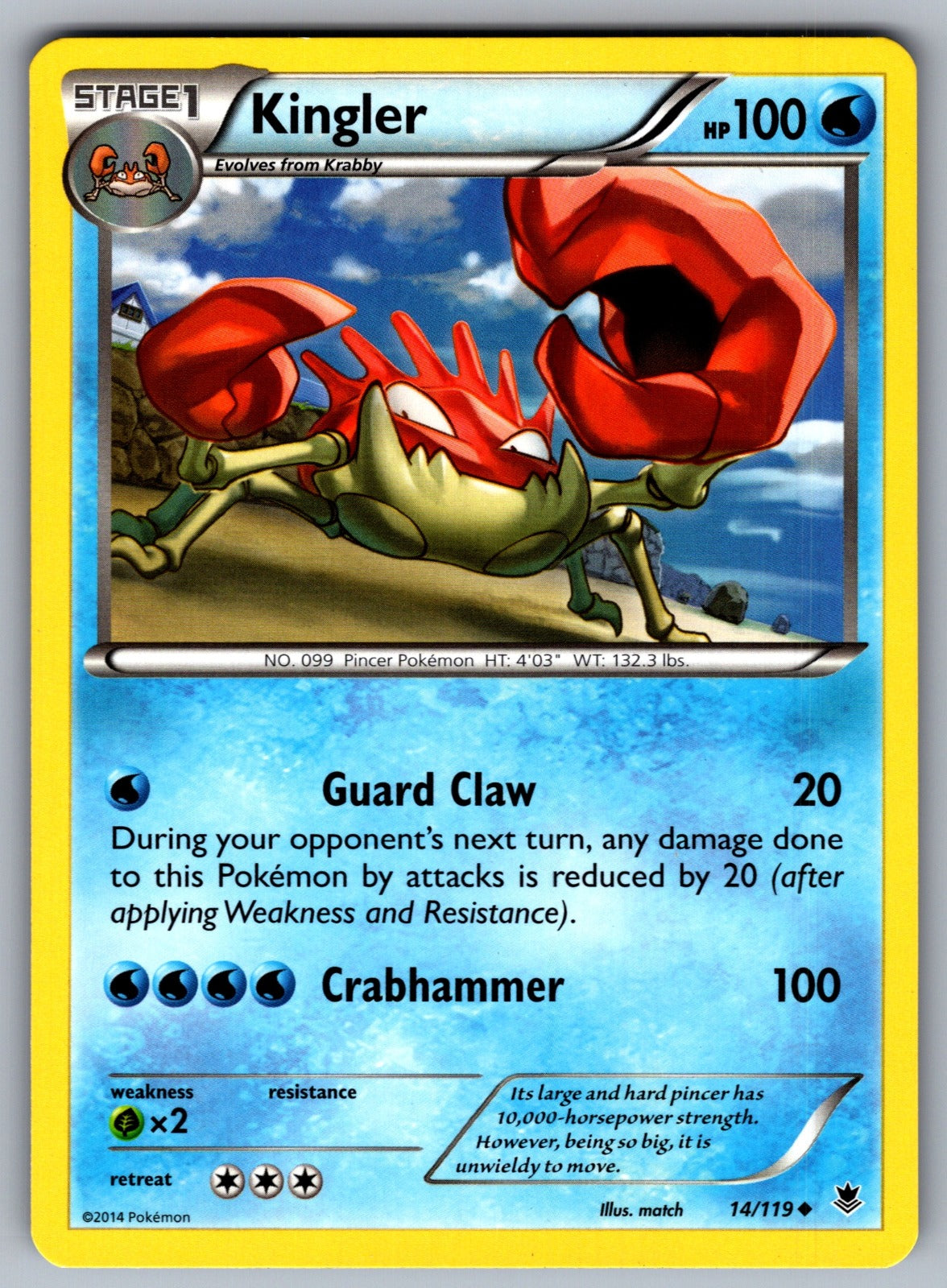 Kingler Uncommon XY - Phantom Forces 14/119 LP 2014