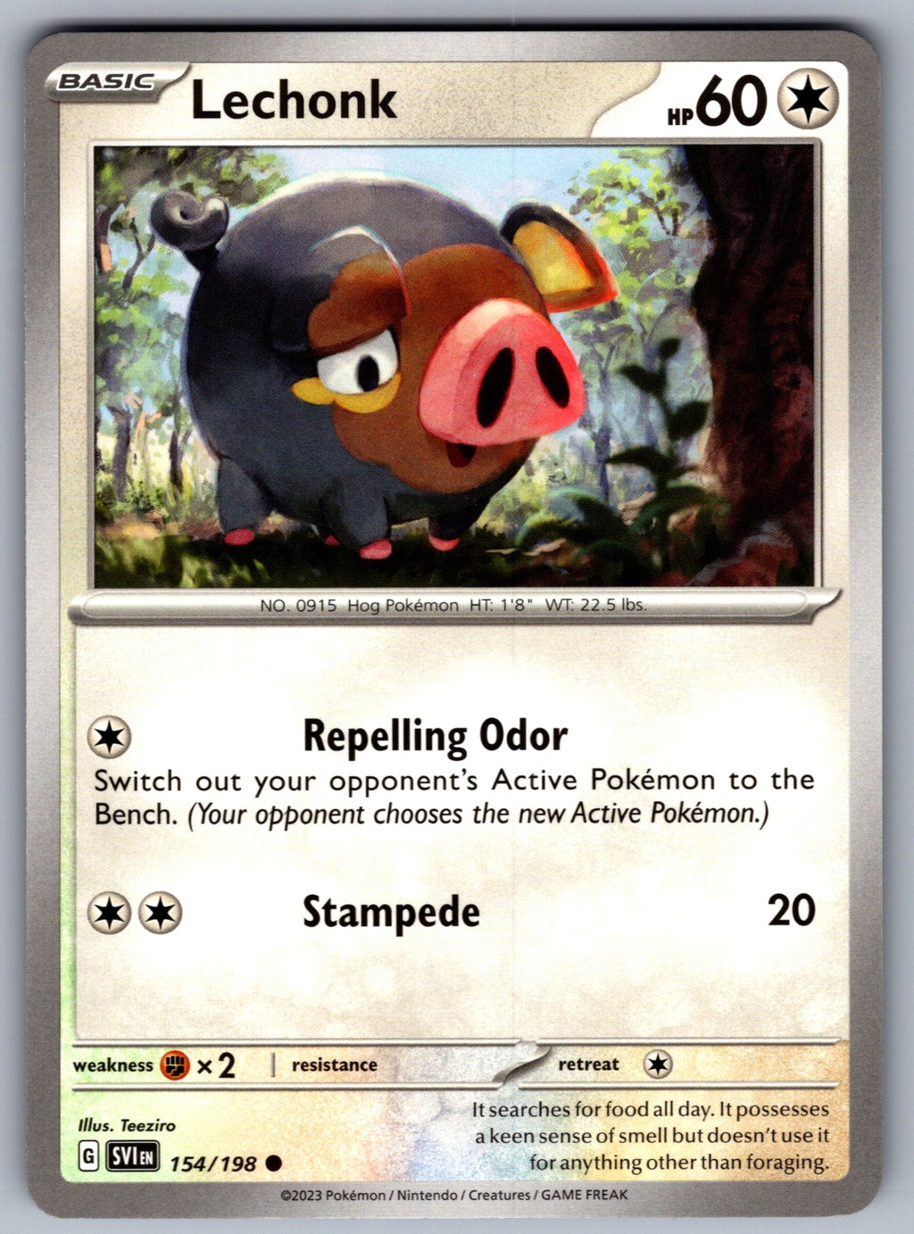 Lechonk Common SV01: Scarlet & Violet Base Set 154/198 NM 2023