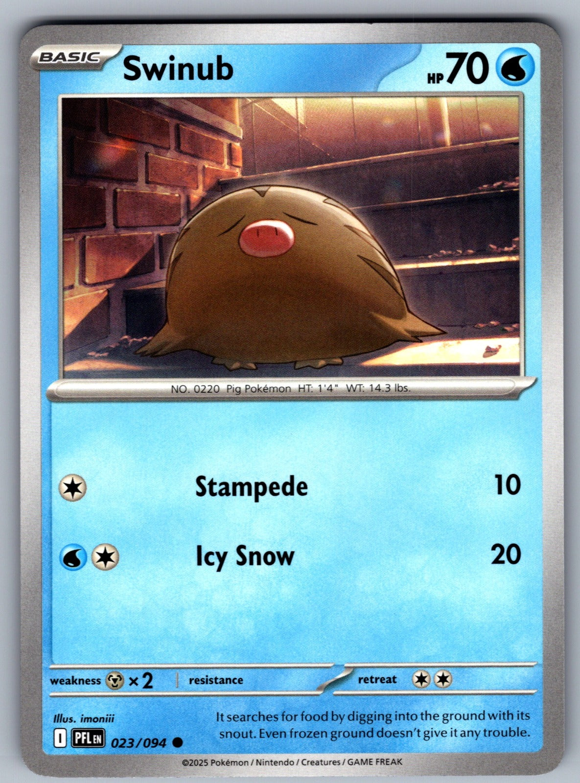 Swinub Common ME02: Phantasmal Flames 023/094 NM 2025
