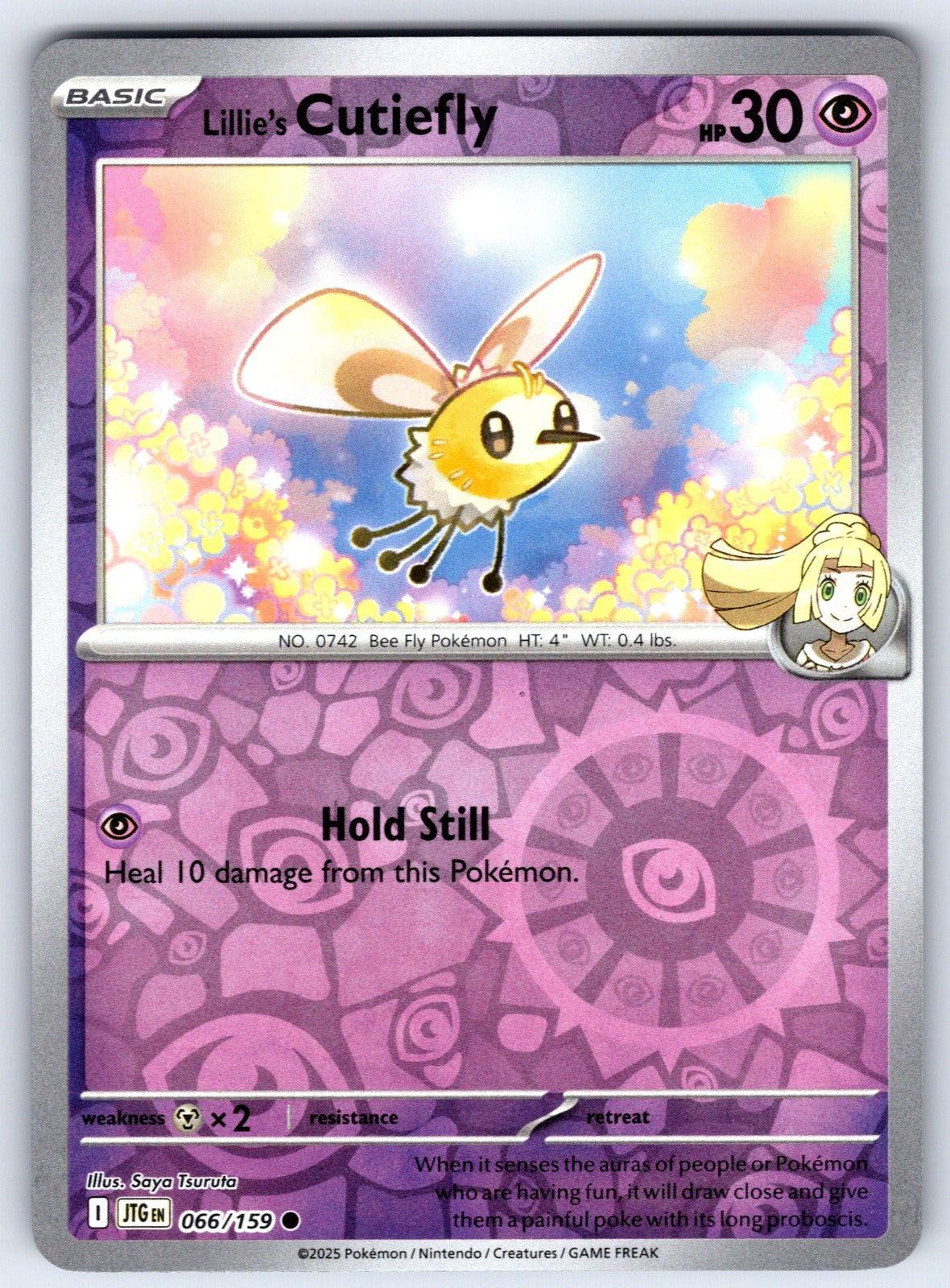 Lillie's Cutiefly Reverse Holo Common SV09: Journey Together 066/159 NM 2025