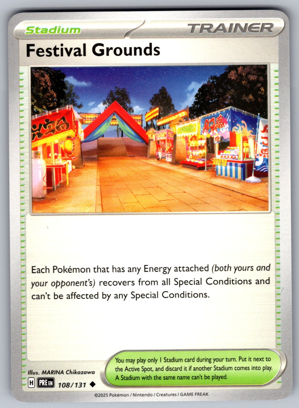 Festival Grounds Uncommon SV: Prismatic Evolutions 108/131 NM 2025
