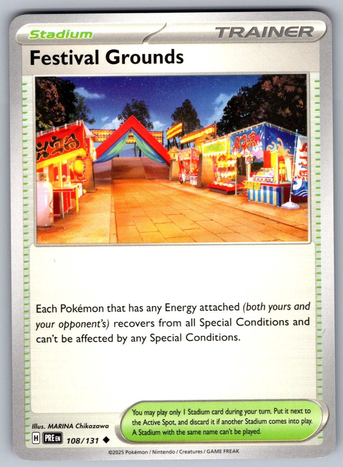 Festival Grounds Uncommon SV: Prismatic Evolutions 108/131 NM 2025