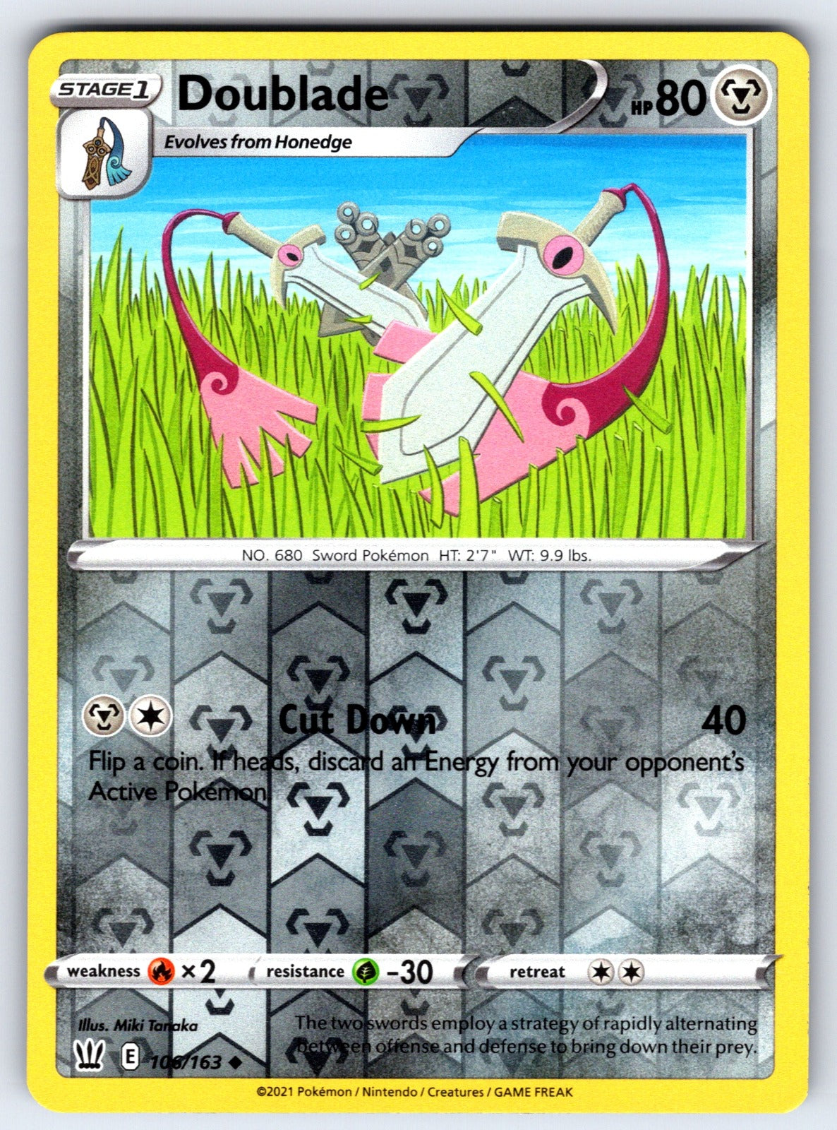 Doublade Reverse Holo Uncommon SWSH05: Battle Styles 106/163 NM 2021