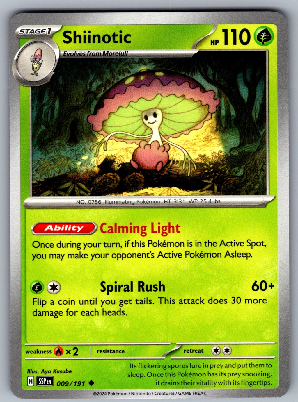 Shiinotic Uncommon SV08: Surging Sparks 009/191 NM 2024