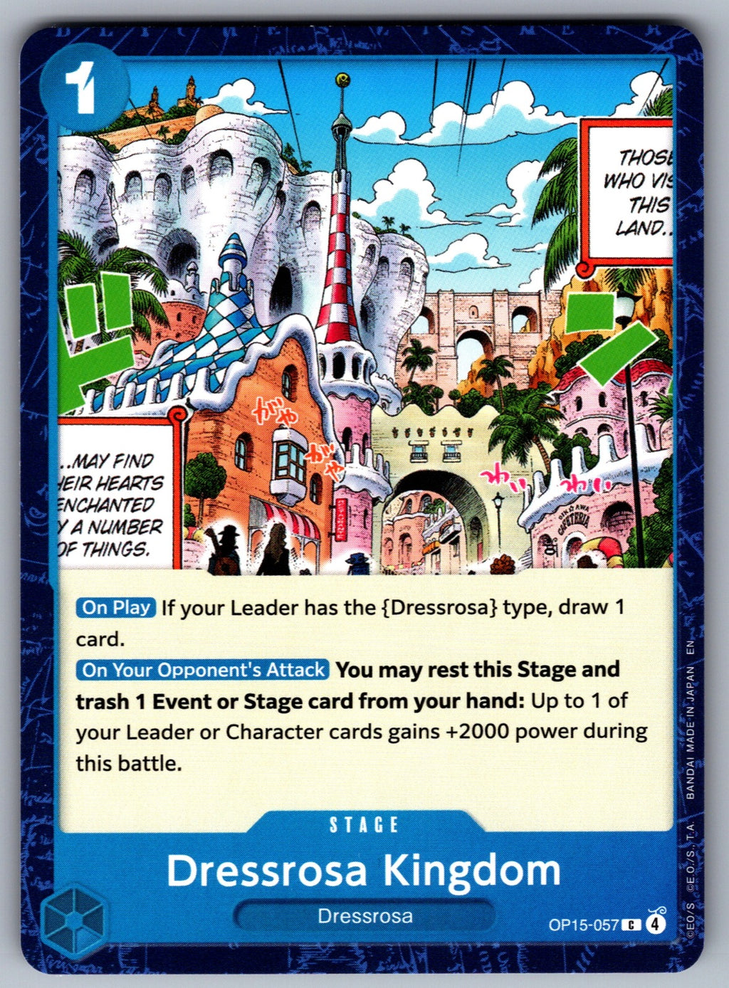 Dressrosa Kingdom C Adventure on Kami's Island OP15-057 NM 2026