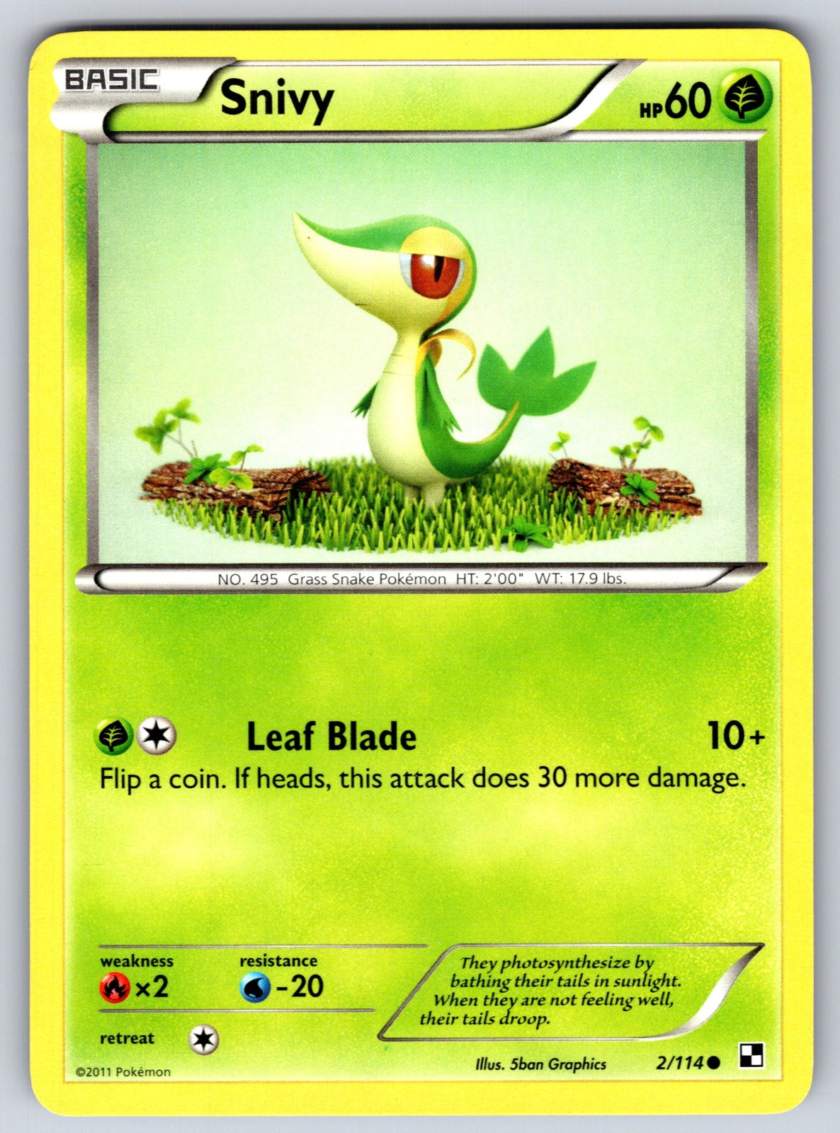 Snivy (2) Common Black and White 2/114 LP 2011