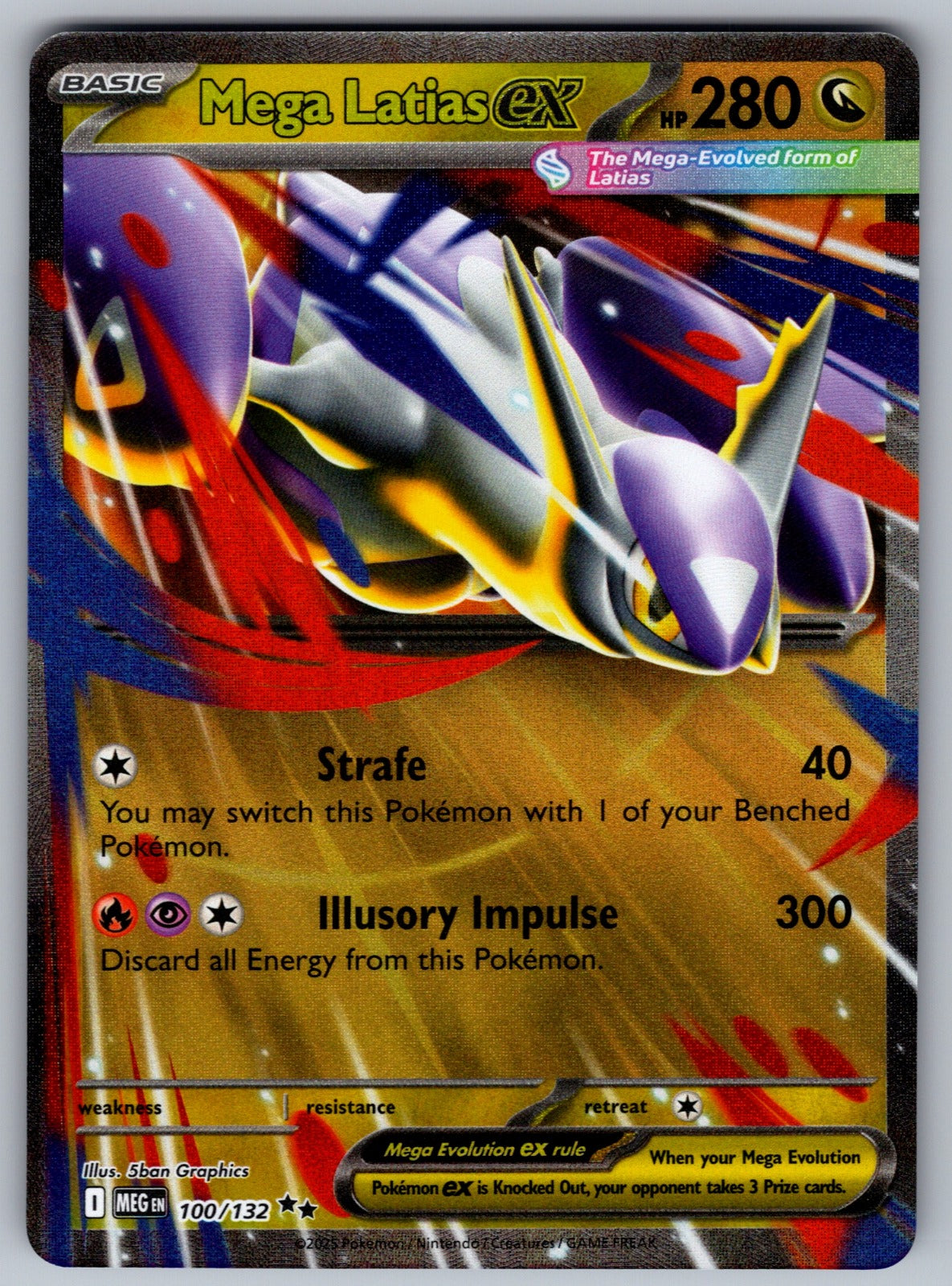 Mega Latias ex Holo Double Rare ME01: Mega Evolution 100/132 NM 2025