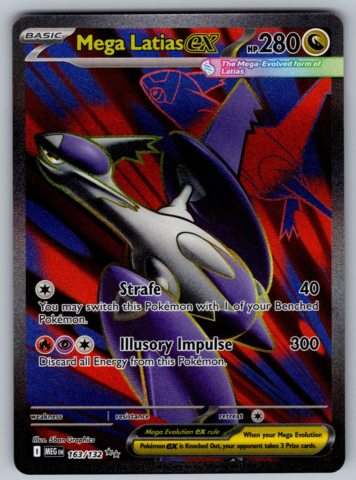 Mega Latias ex Holo Ultra Rare ME01: Mega Evolution 163/132 NM 2025