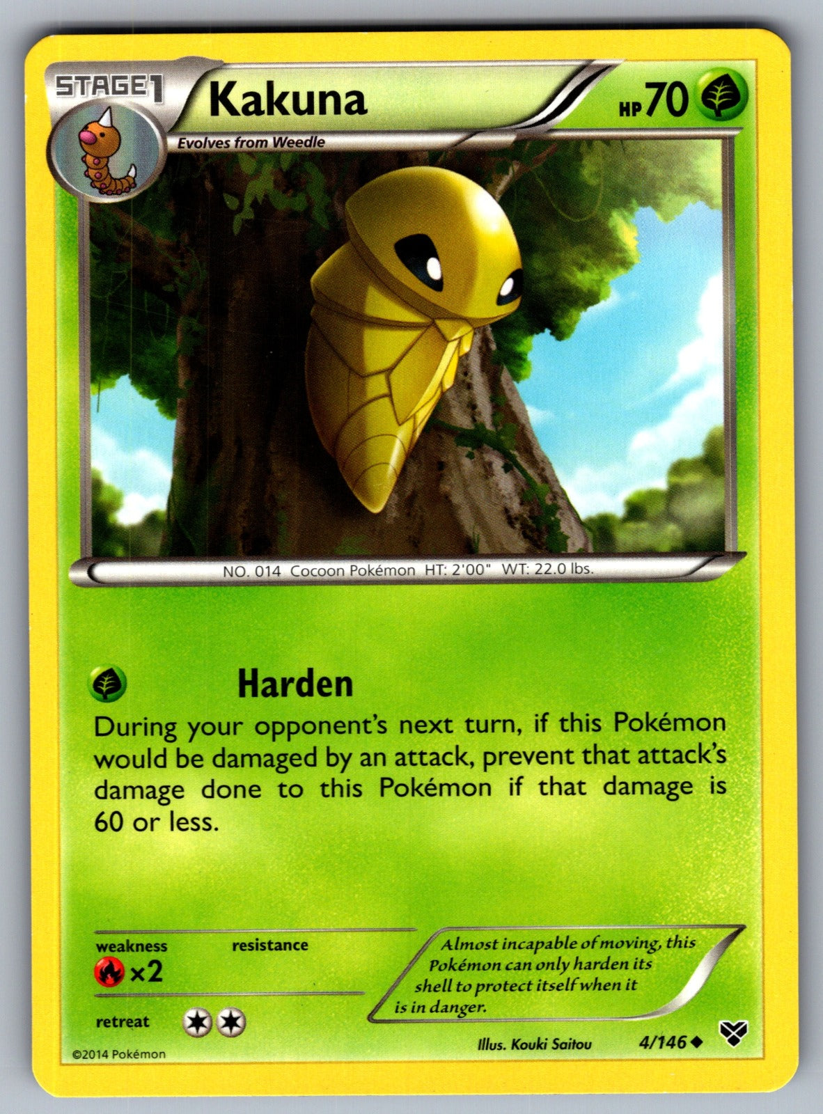 Kakuna Uncommon XY Base Set 4/146 LP 2014