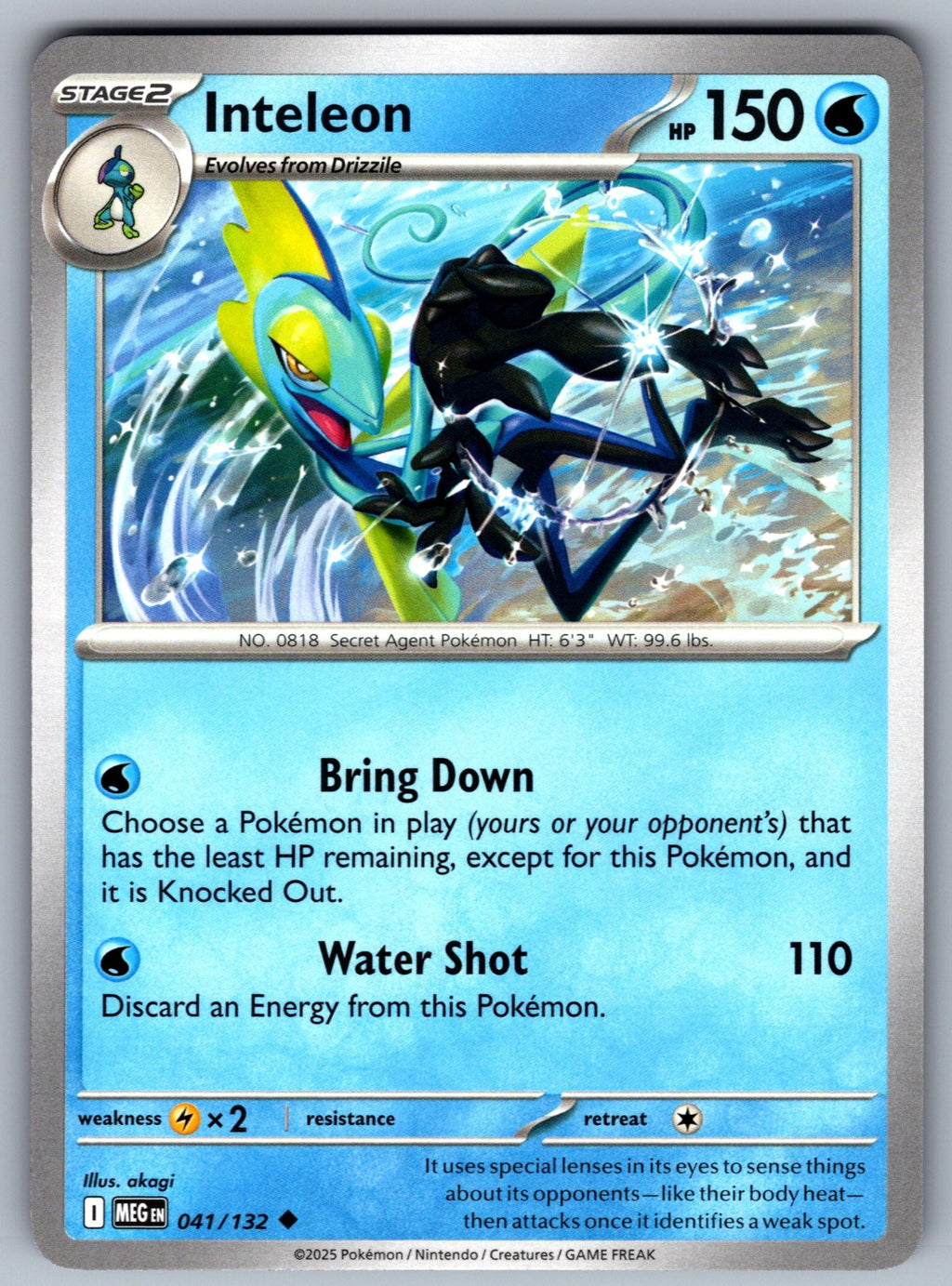 Inteleon Uncommon ME01: Mega Evolution 041/132 NM 2025