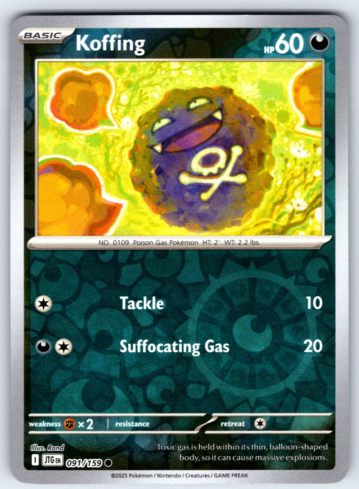 Koffing Reverse Holo Common SV09: Journey Together 091/159 NM 2025