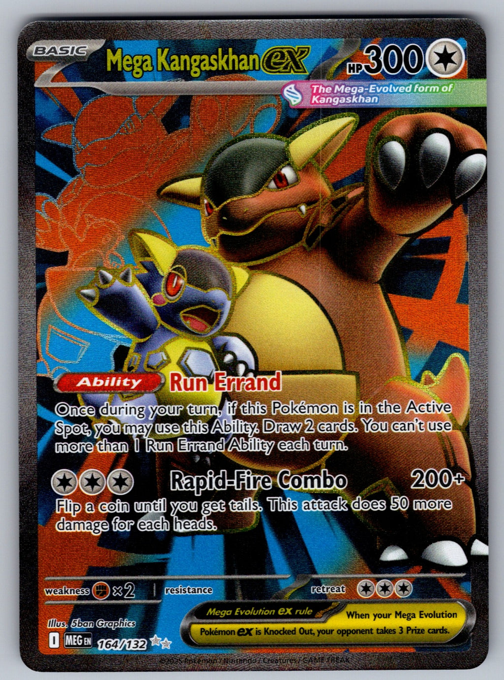 Mega Kangaskhan ex - Holo Ultra Rare ME01: Mega Evolution 164/132 NM 2025