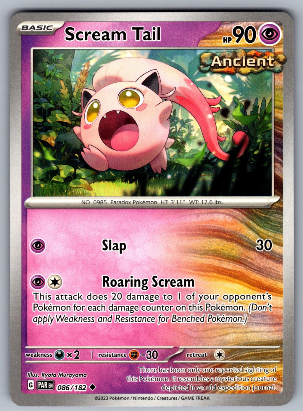 Scream Tail Uncommon SV04: Paradox Rift 086/182 NM 2023