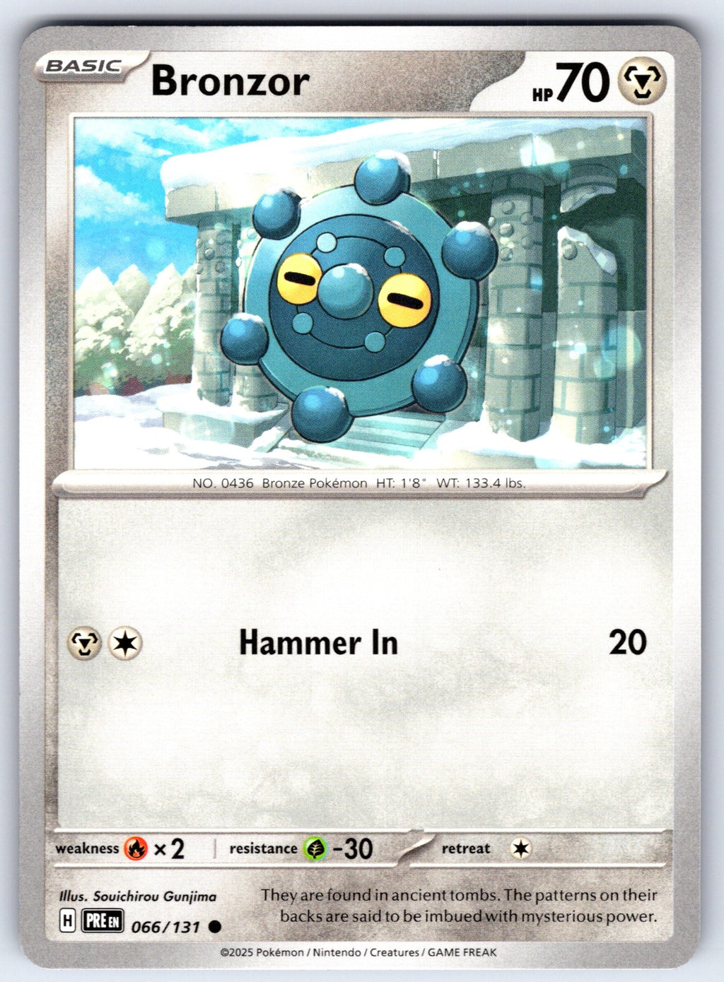 Bronzor Common SV: Prismatic Evolutions 066/131 NM 2025
