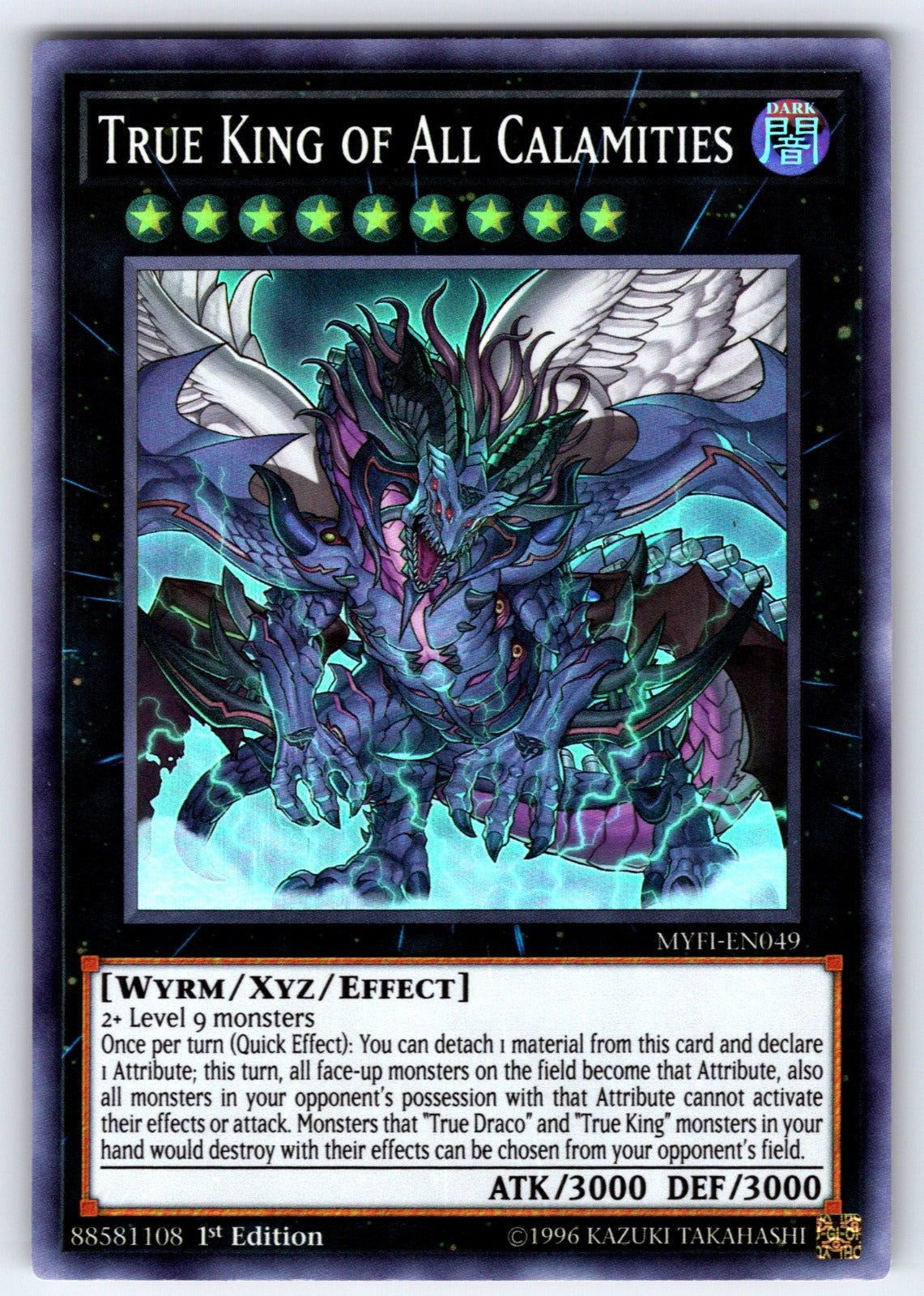 True King of All Calamities 1st Edition Super Rare Mystic Fighters MYFI-EN049 NM