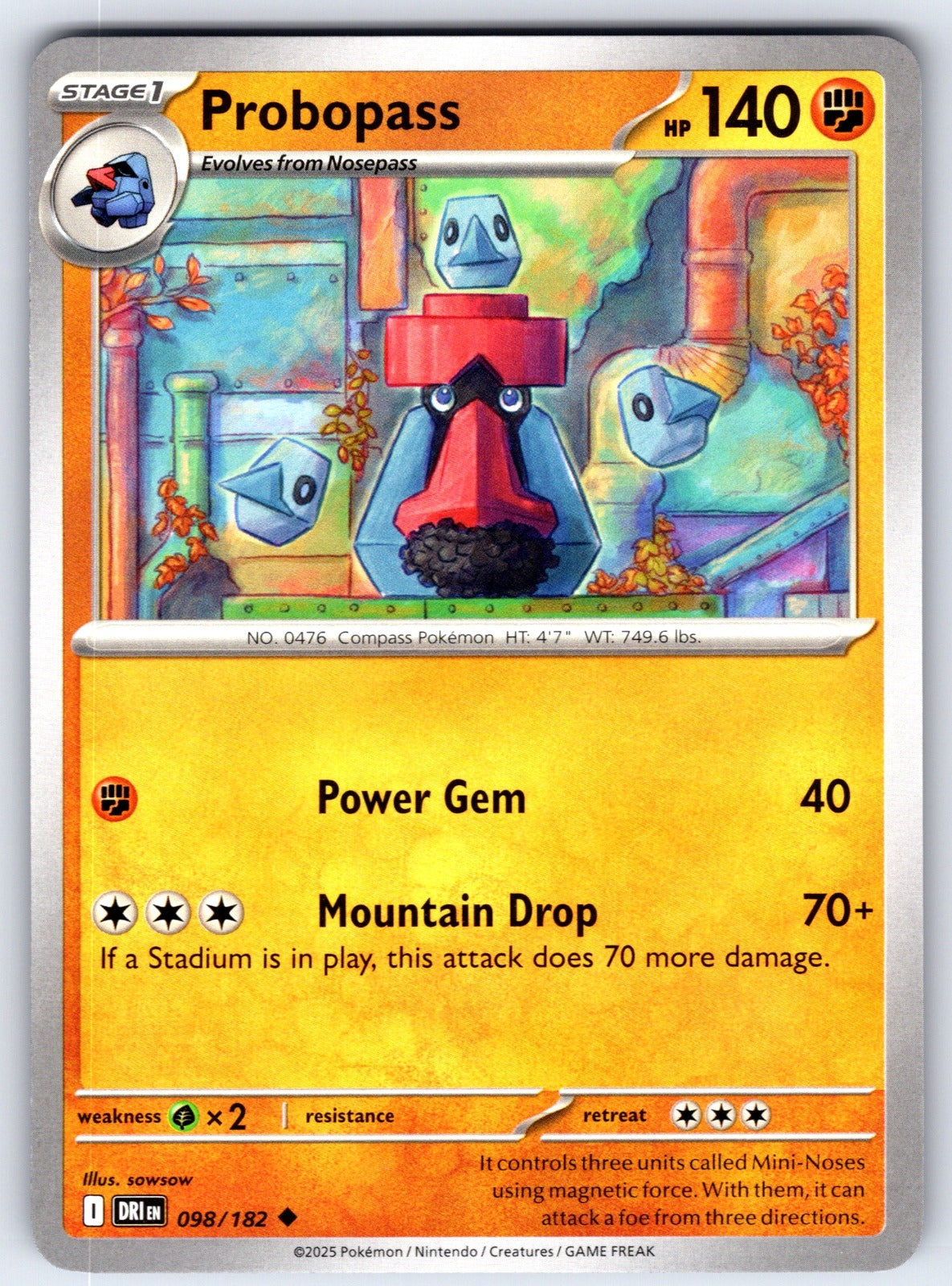 Probopass Uncommon SV10: Destined Rivals 098/182 NM 2025