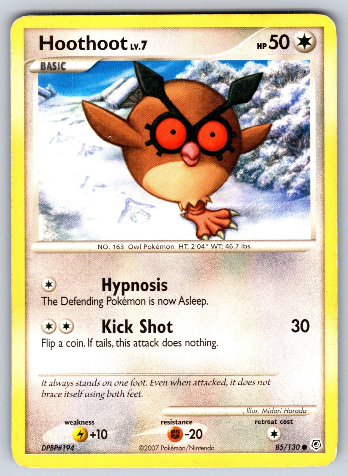 Hoothoot Common Diamond and Pearl 85/130 LP 2007