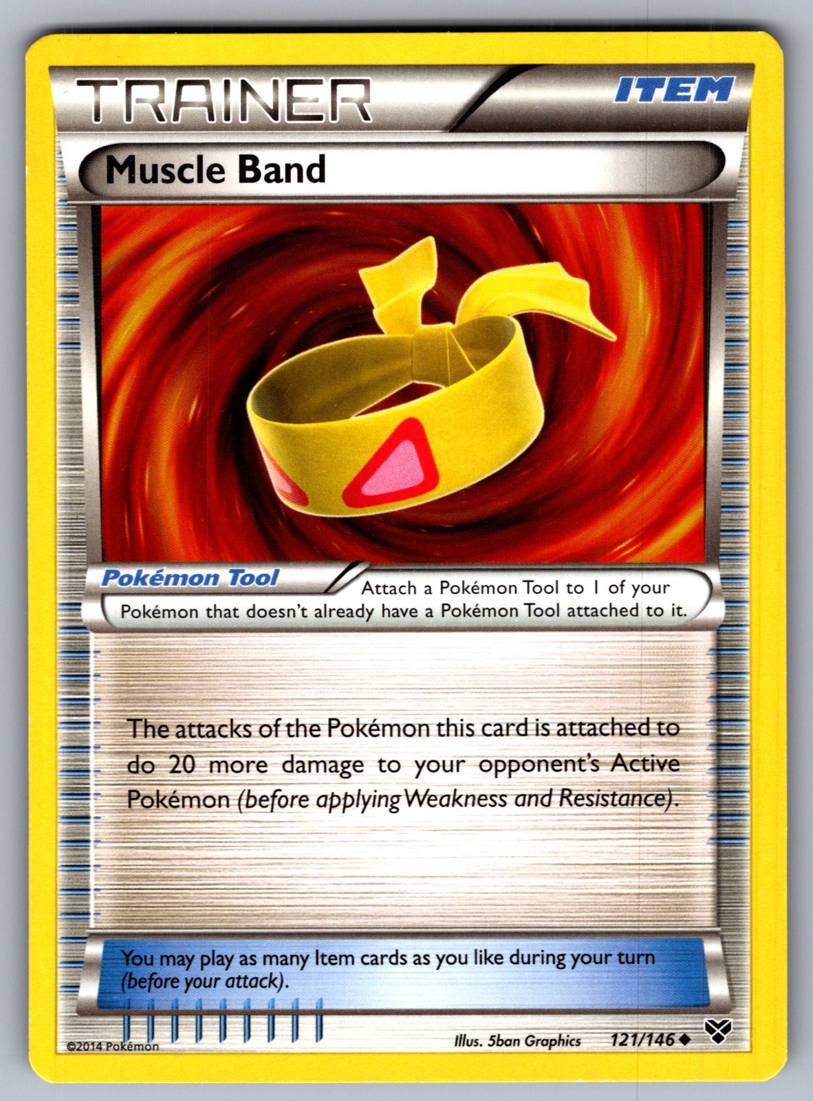 Muscle Band Uncommon XY Base Set 121/146 LP 2014