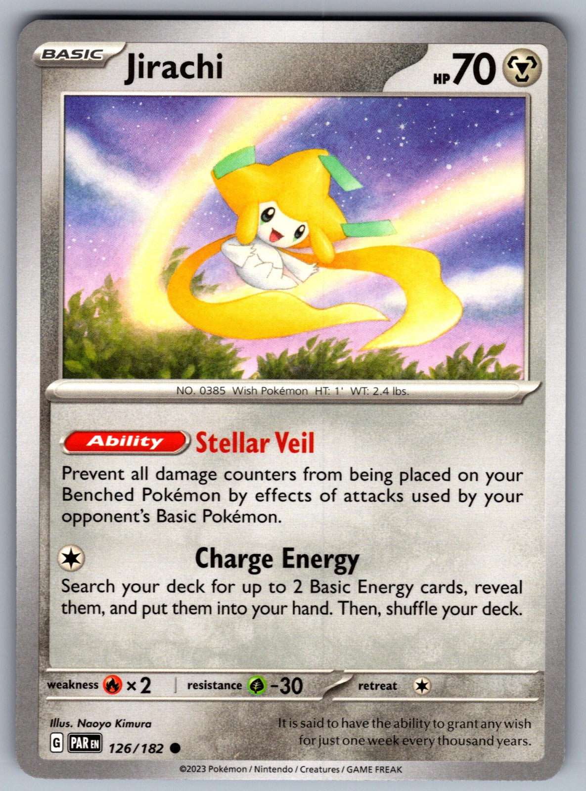 Jirachi Common SV04: Paradox Rift 126/182 NM 2023