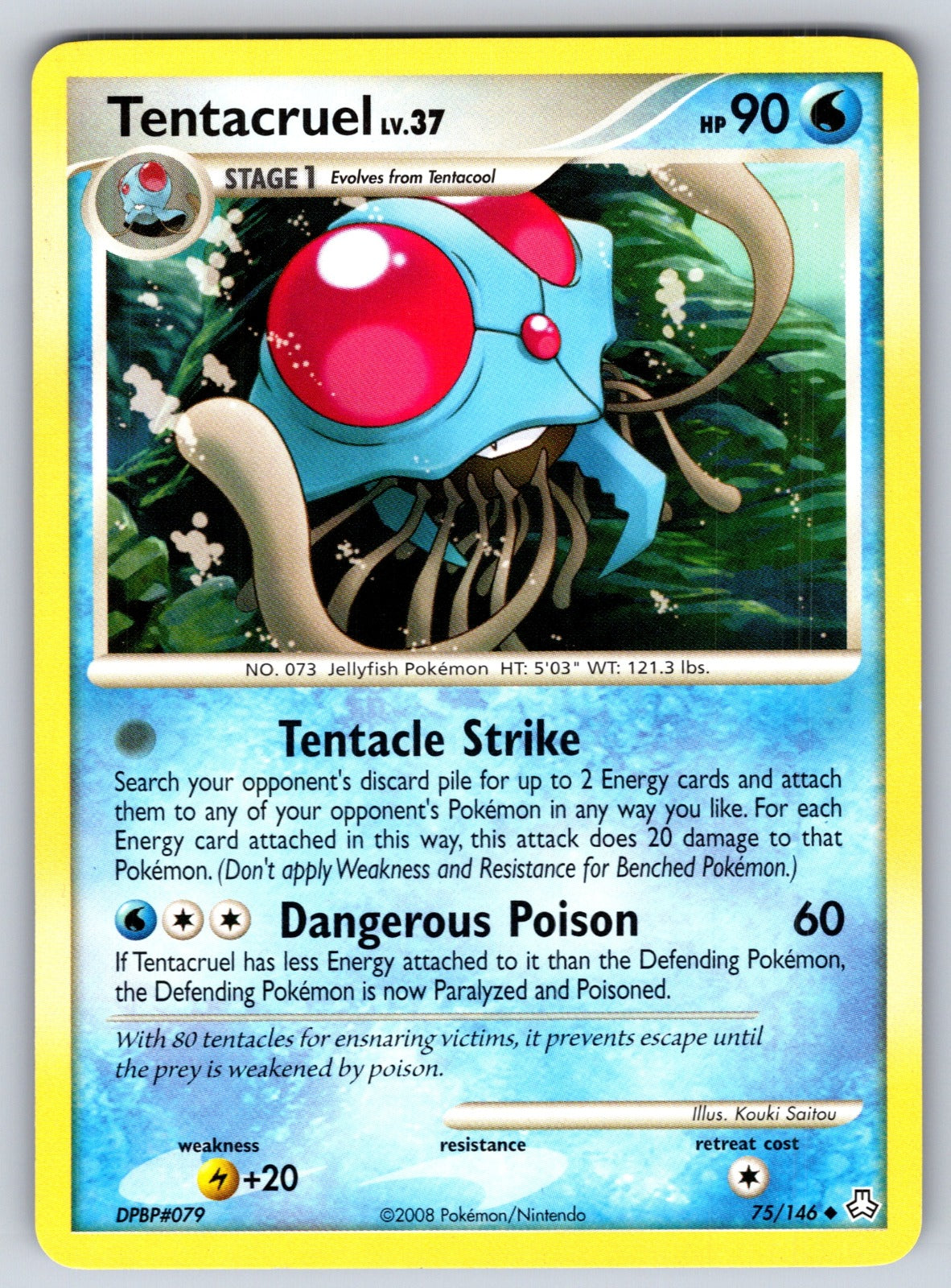 Tentacool Unlimited Common Fossil 56/62 LP 1999
